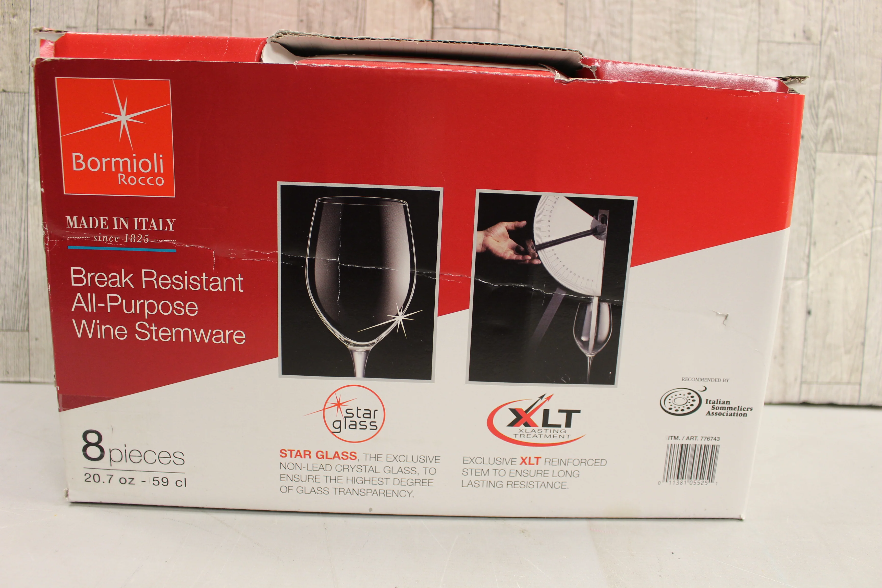Bormioli Rocco Break Resistant 20.7 Oz. Wine Stemware - 8 pieces - New - Image 2