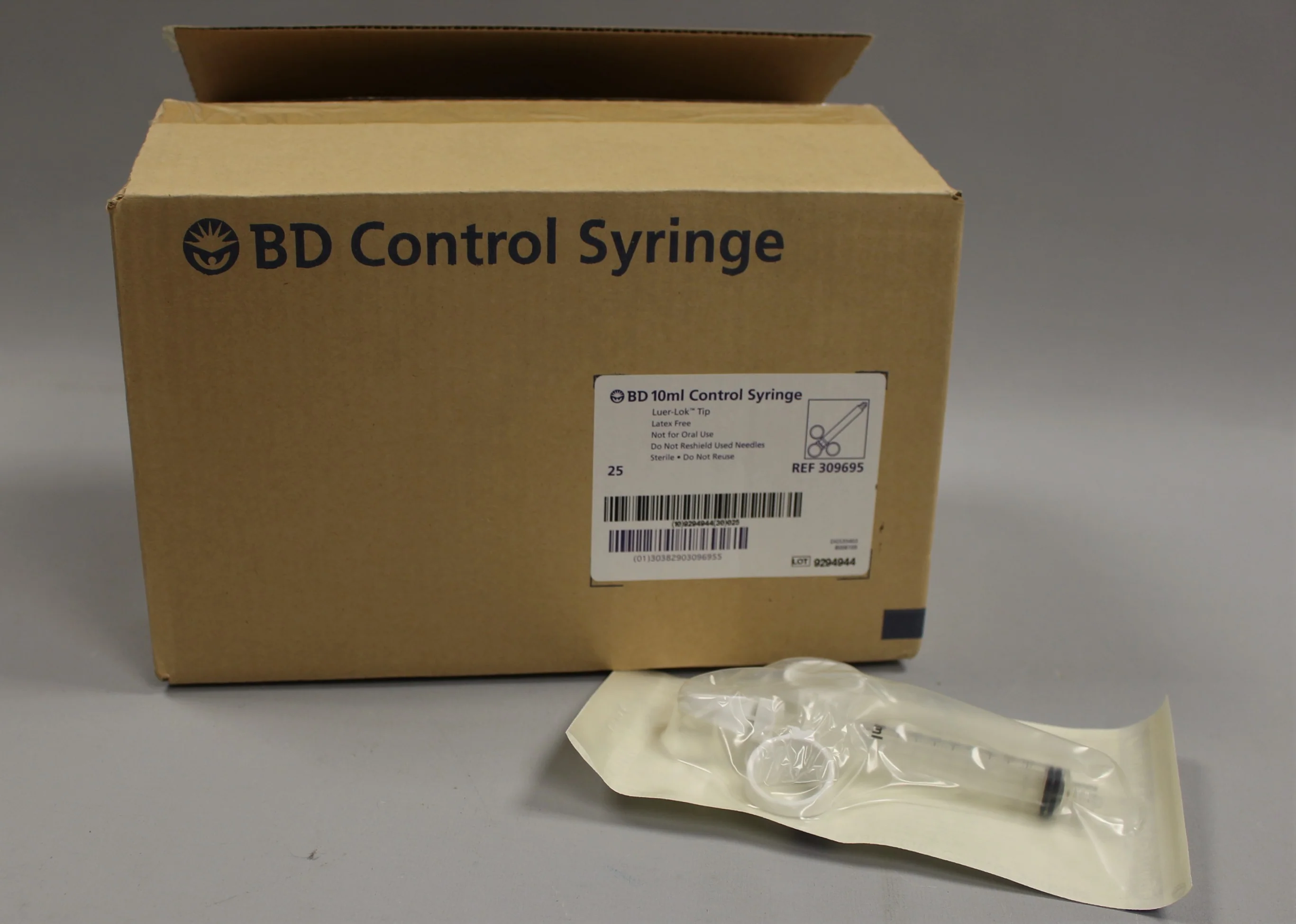 Box of 100 - BD 10mL Control Hypodermic Syringe, Luer-Lok, New