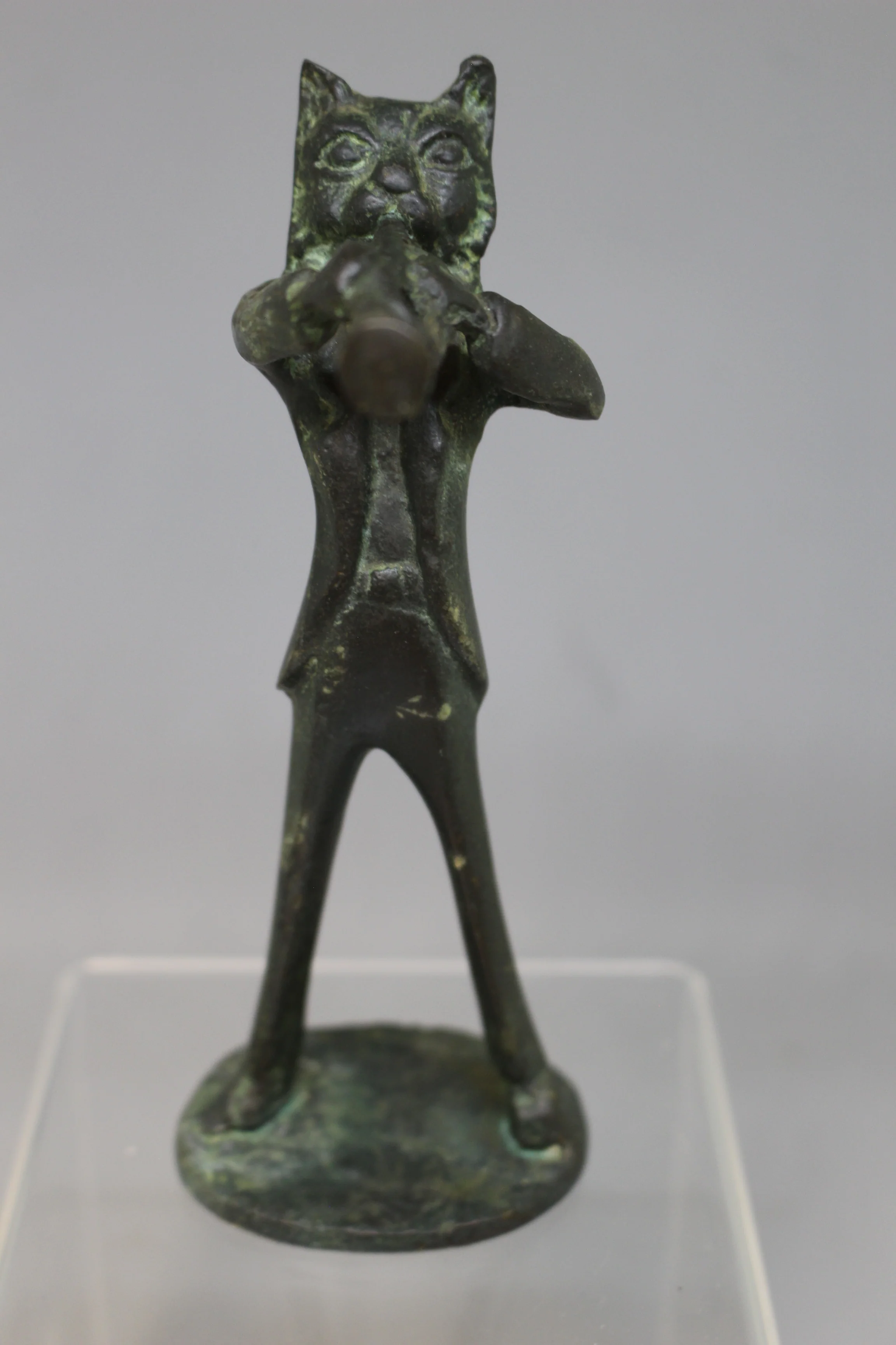 Brass Cat Band Statues - Set of 4 - 5-3/8" Tall - Used - Image 5