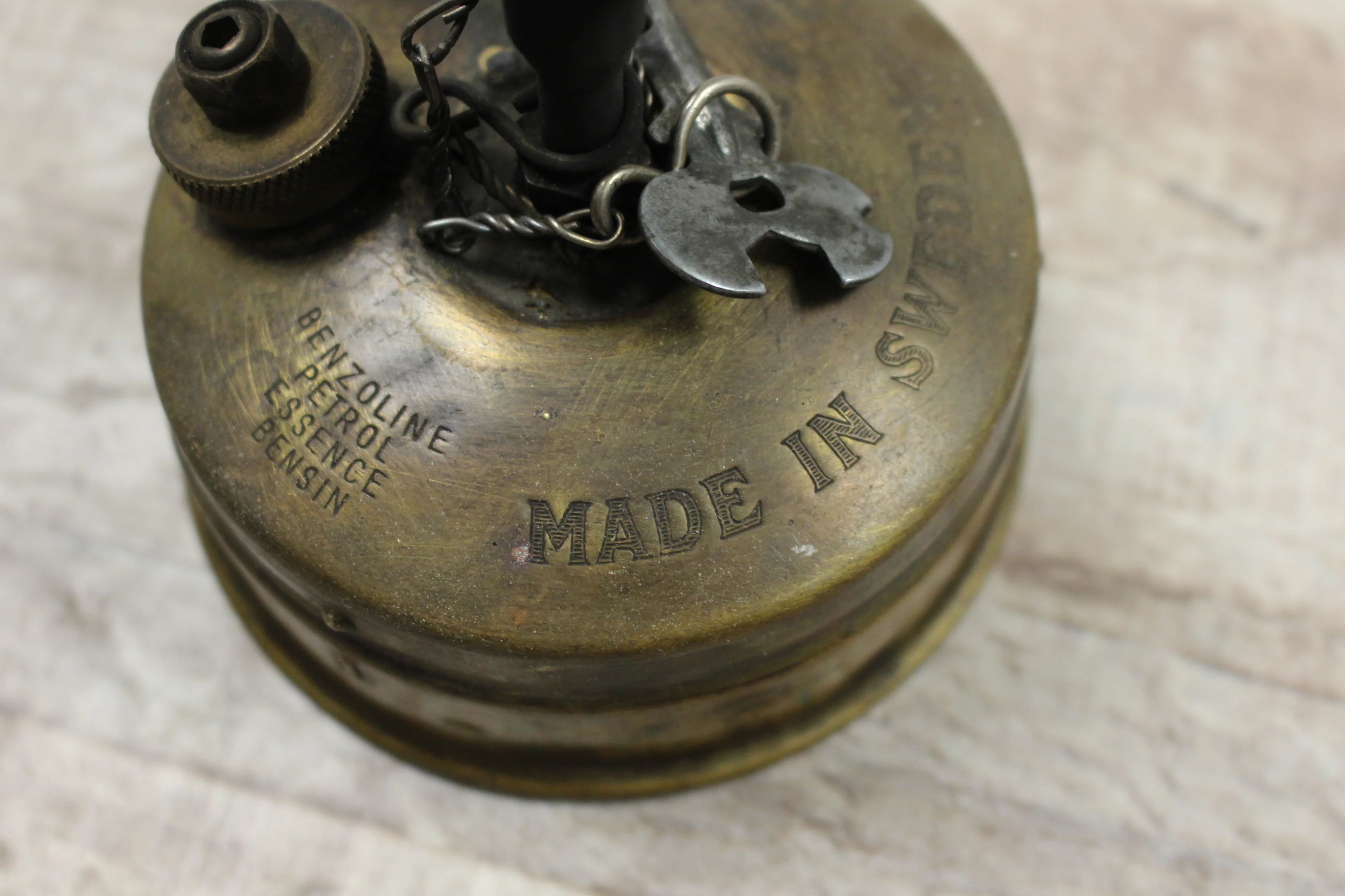 Brass Swedish Benzoline Lamp Petrol Essence Bensin Vintage Camp Stove (#2) -Used - Image 2