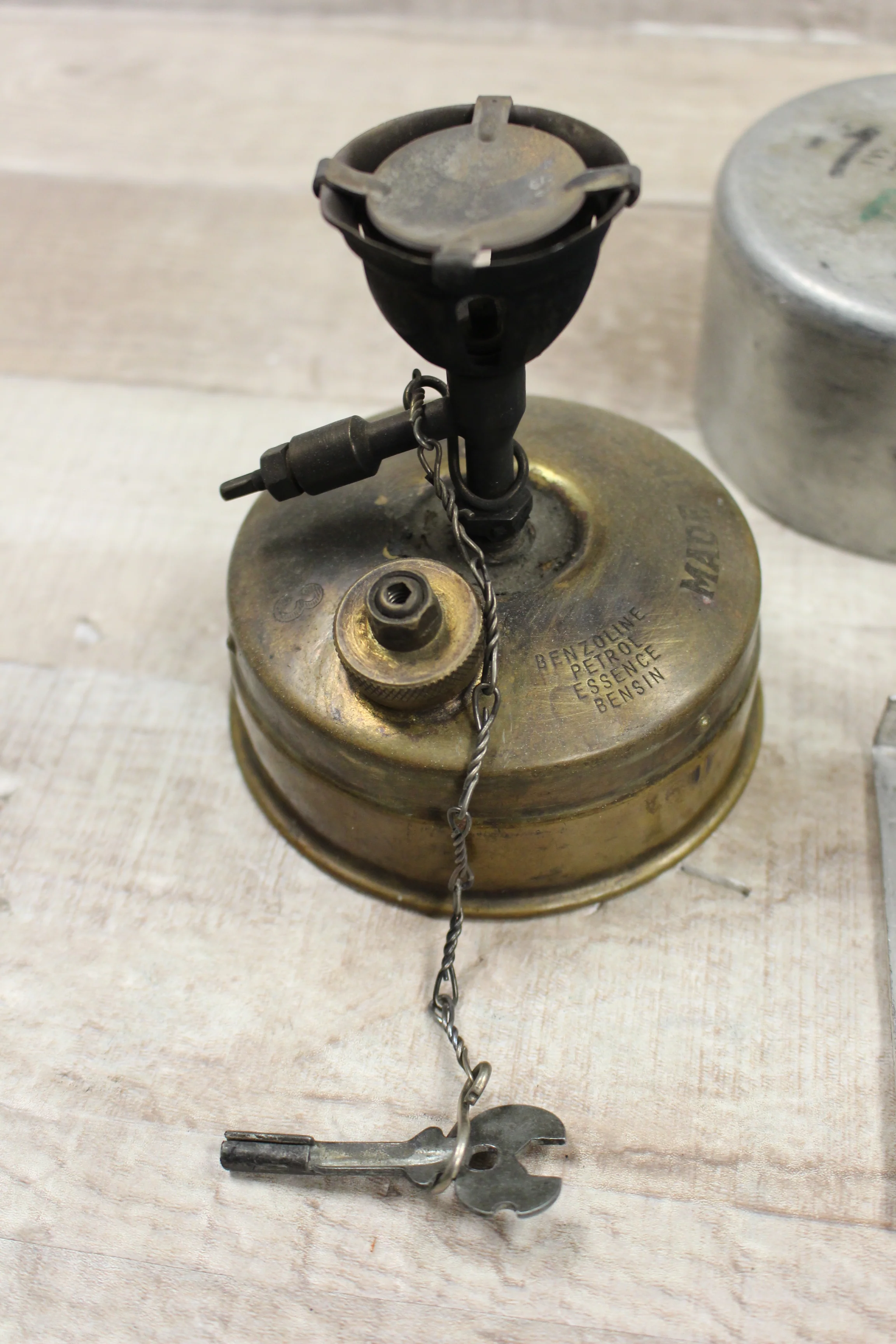 Brass Swedish Benzoline Lamp Petrol Essence Bensin Vintage Camp Stove (#2) -Used - Image 4