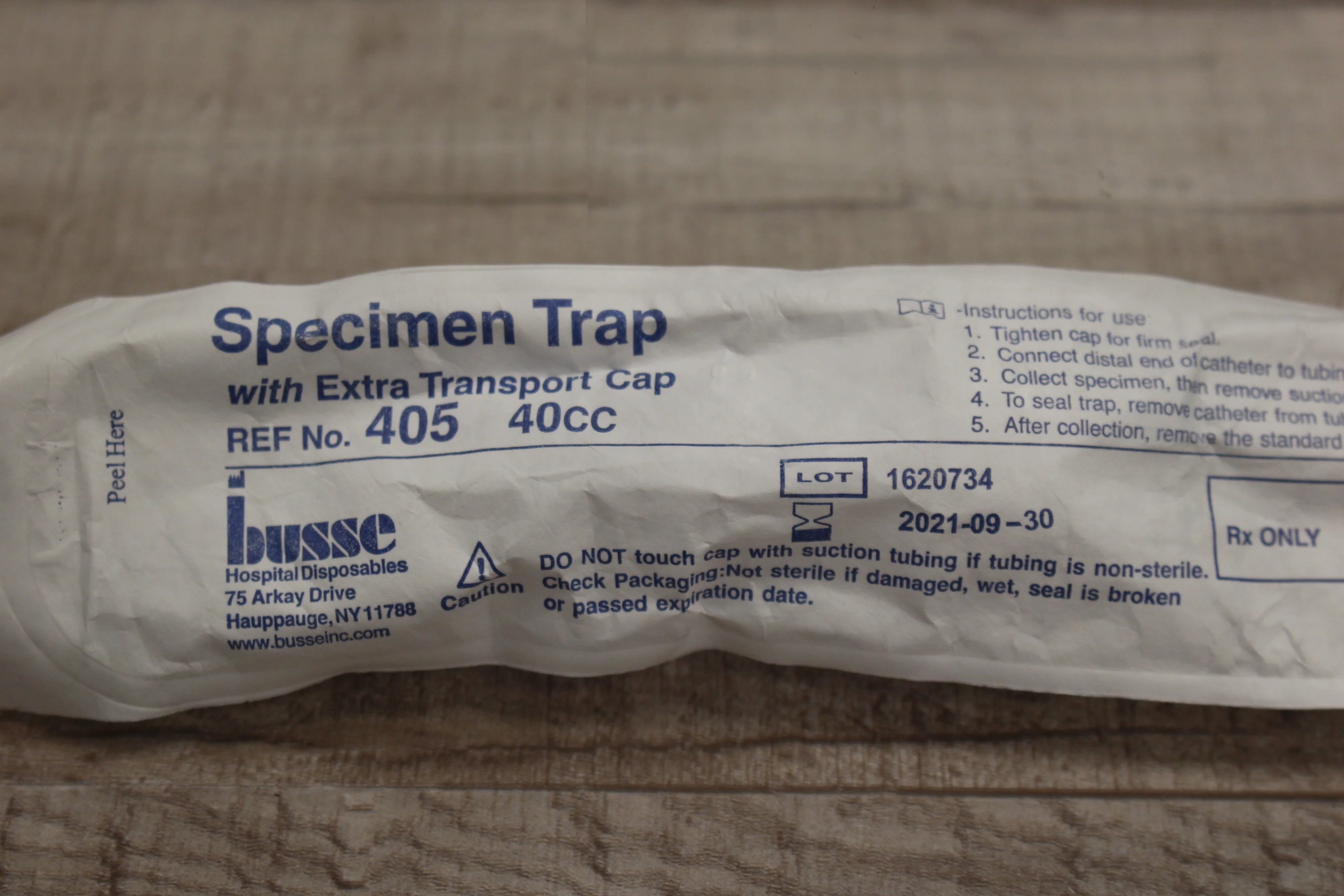 Busse Specimen Trap with Extra Transport Cap - 40cc - 405 - New - Image 2