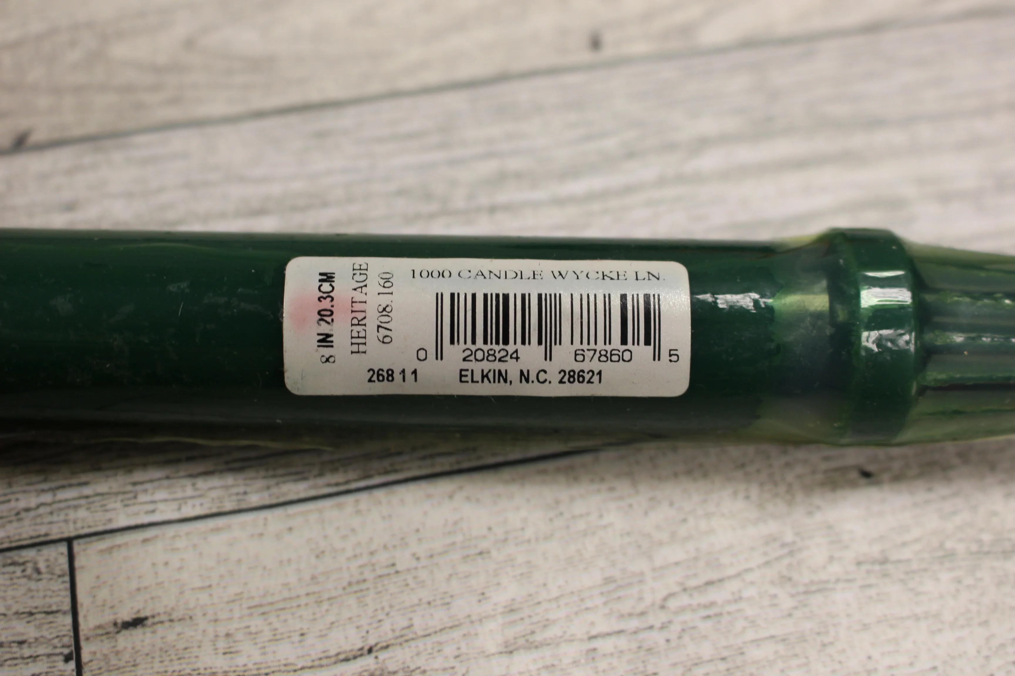 Carolina Designs 8" Taper Candle - Green - New - Image 2