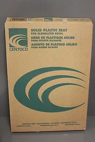 Centoco Solid Plastic Seat for Elongated Bowl, Box of 6, White, NEW! - Image 6