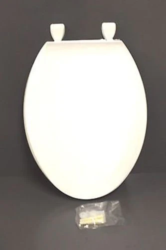 Centoco Solid Plastic Toilet Seat for Elongated Bowl - White - 1600 - New - Image 2
