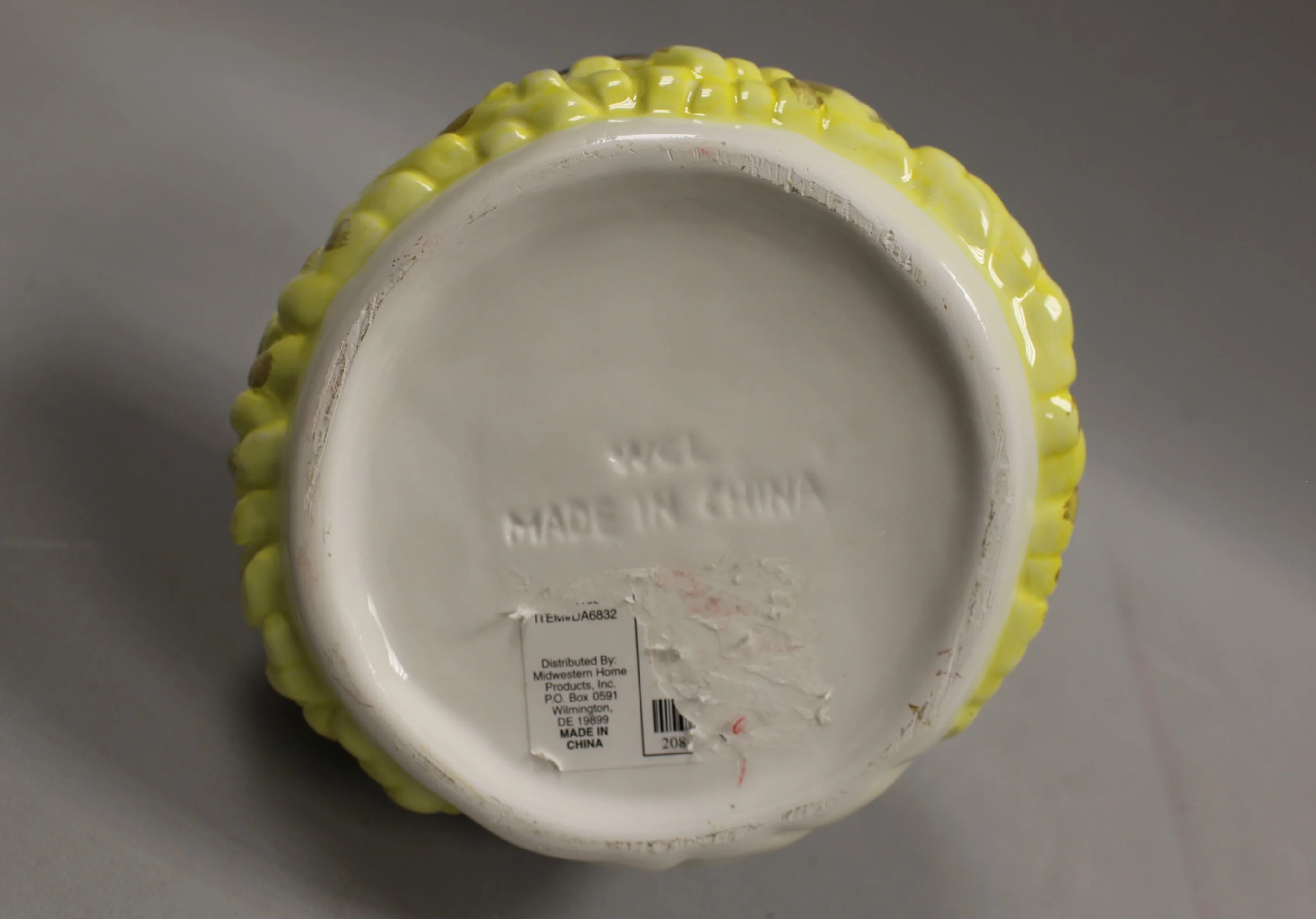 Ceramic Scarecrow Basket Bowl with Handle - Fall Thanksgiving - Used - Image 4