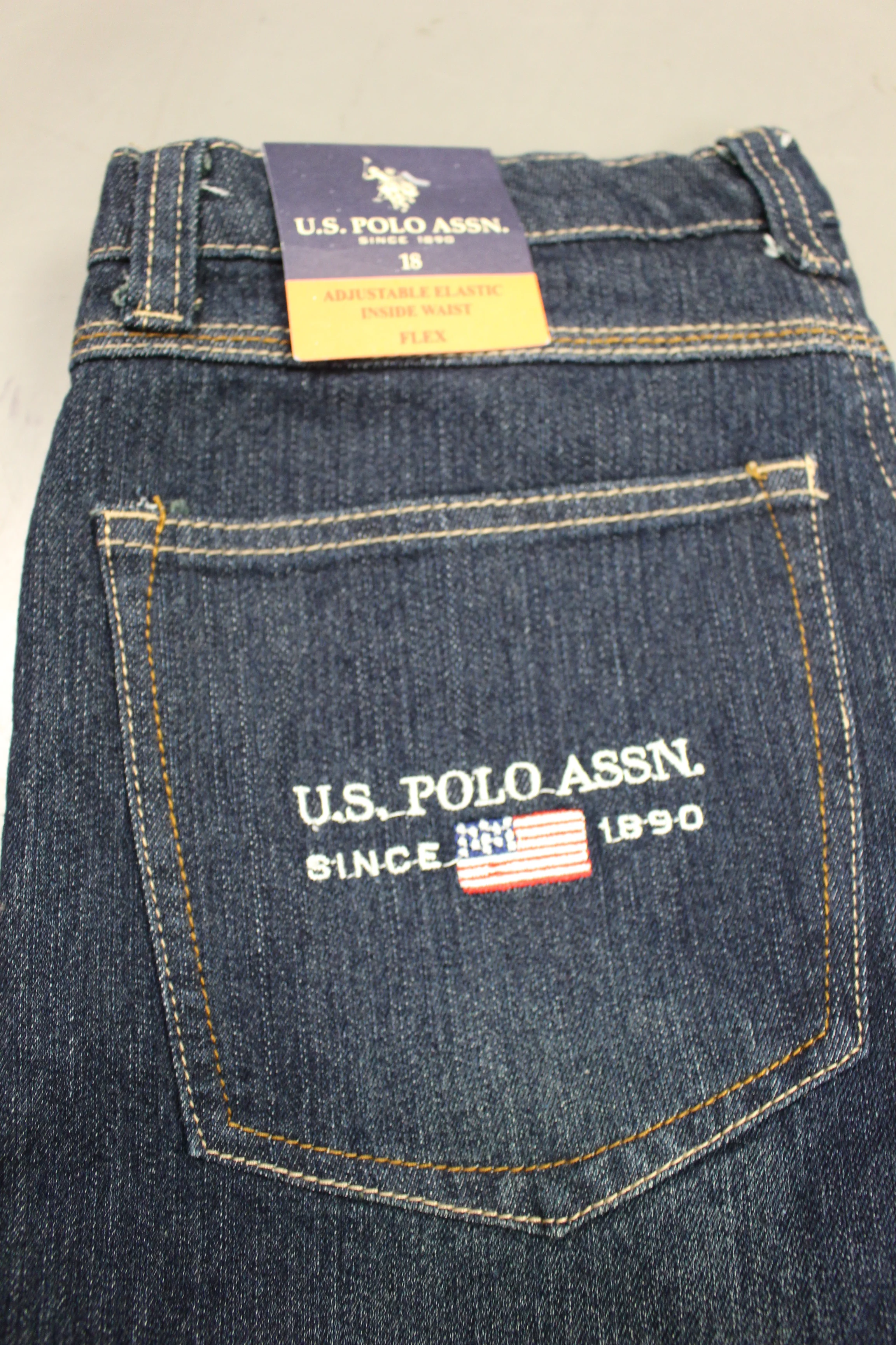 Children's Classic US Polo Assn Five Pocket Flag Jean - Straight Fit - Size: 18 - New - Image 5