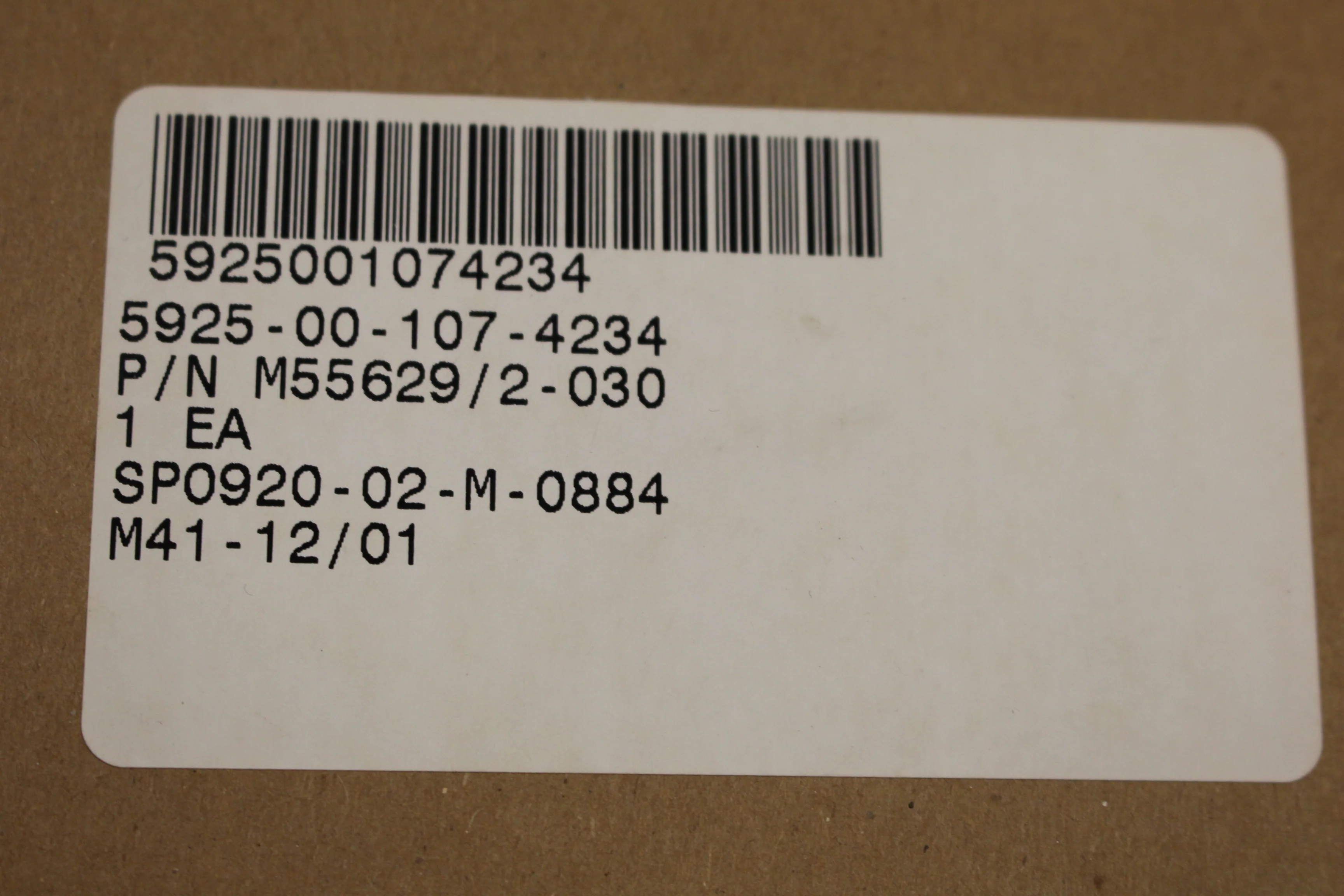 Circuit Breaker / Overload Switch, 5925-00-107-4234, M55629/2-030, New - Image 5