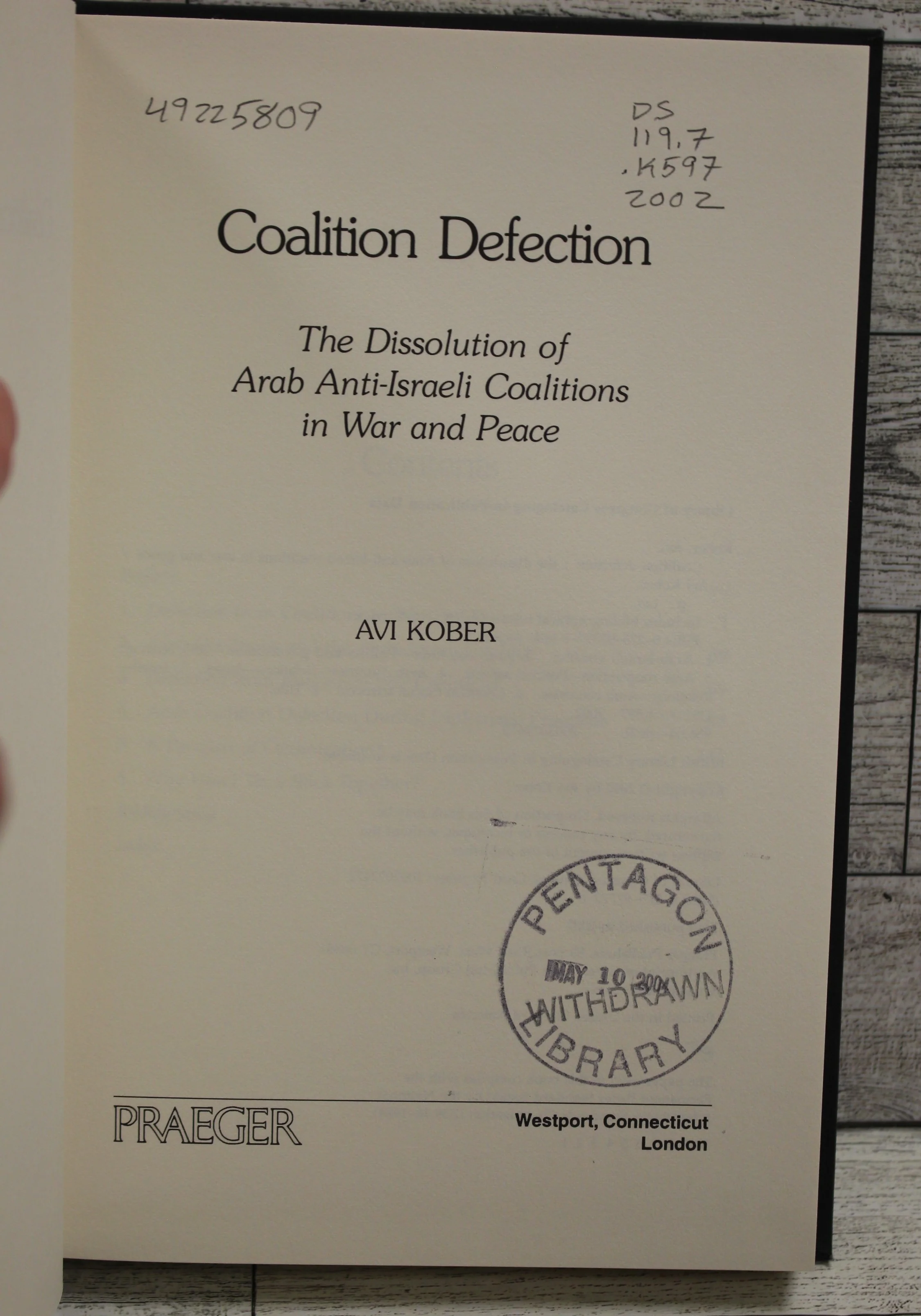 Coalition Defection - Avi Kober - The Dissolution of Arab Anti-Israeli Coalition - Image 4