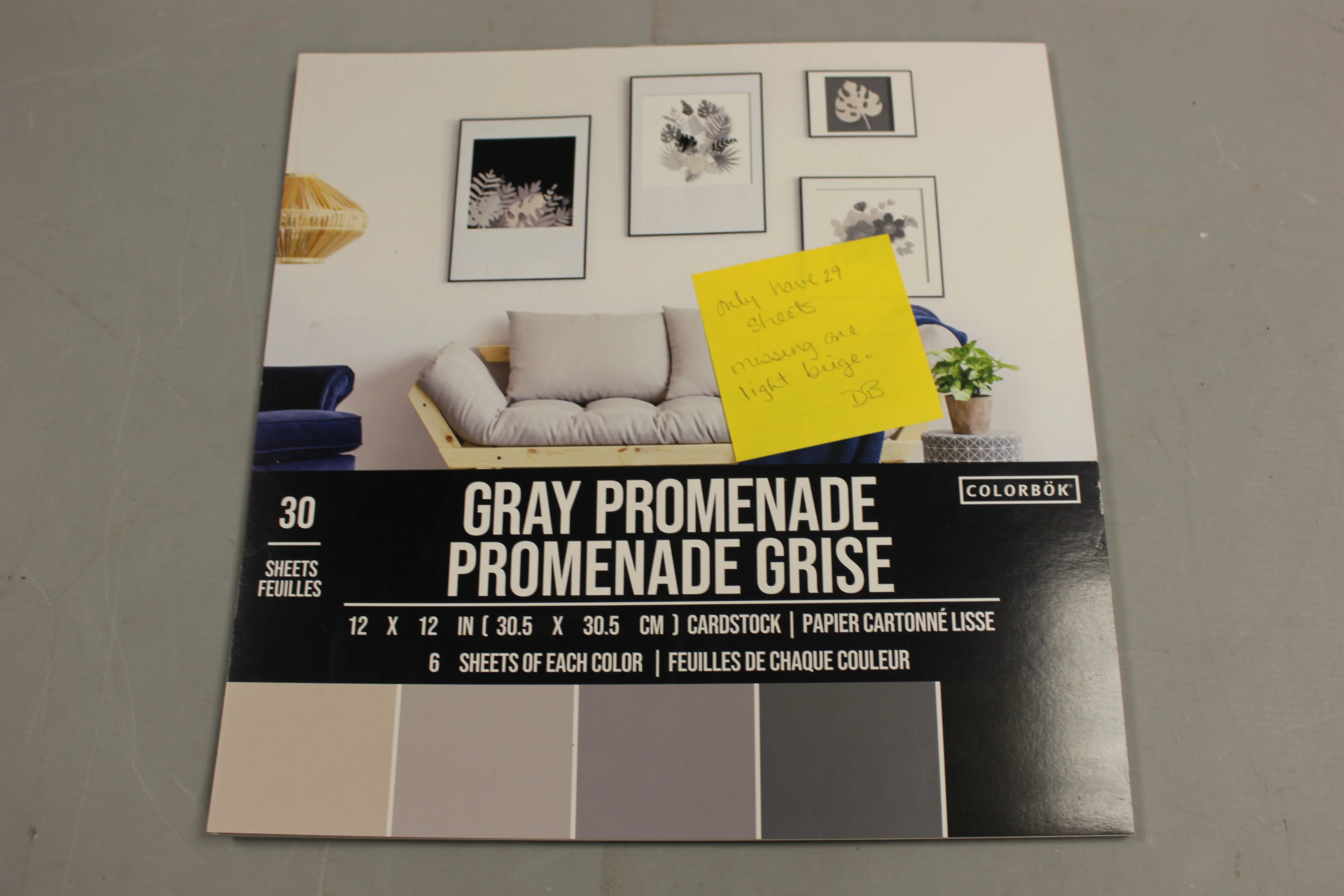 Colorbok Gray Promenade Scrapbooking 12" x 12" Sheets - New