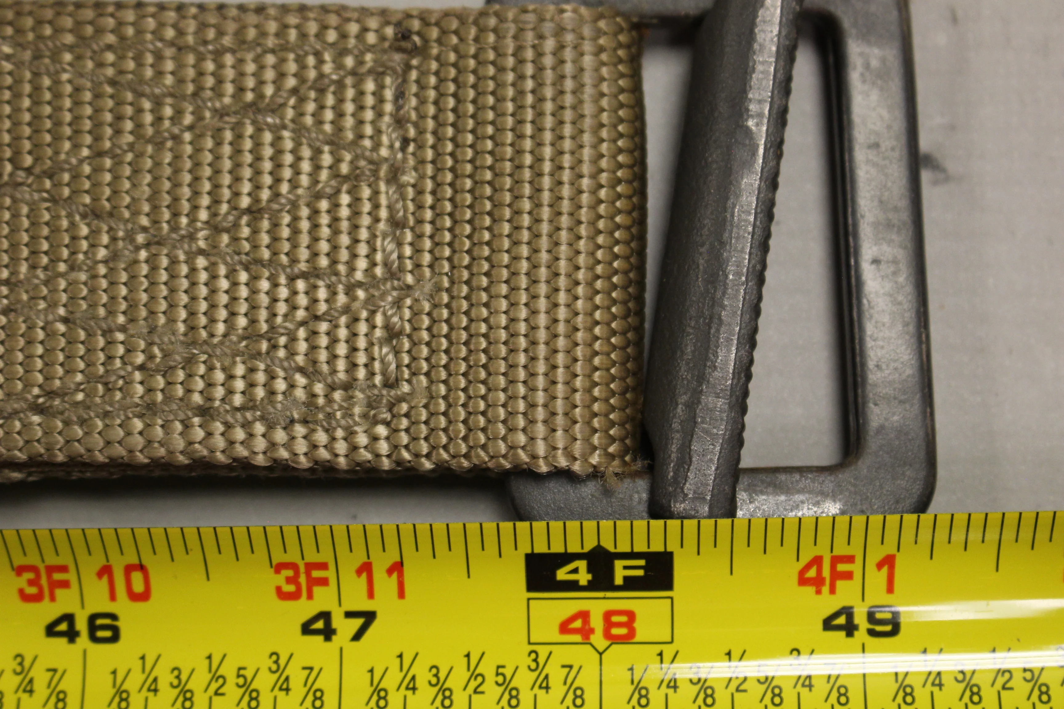 Condor Tactical Nylon Webbing Rigger Belt - Length: 48"- Tan - Used - Image 3