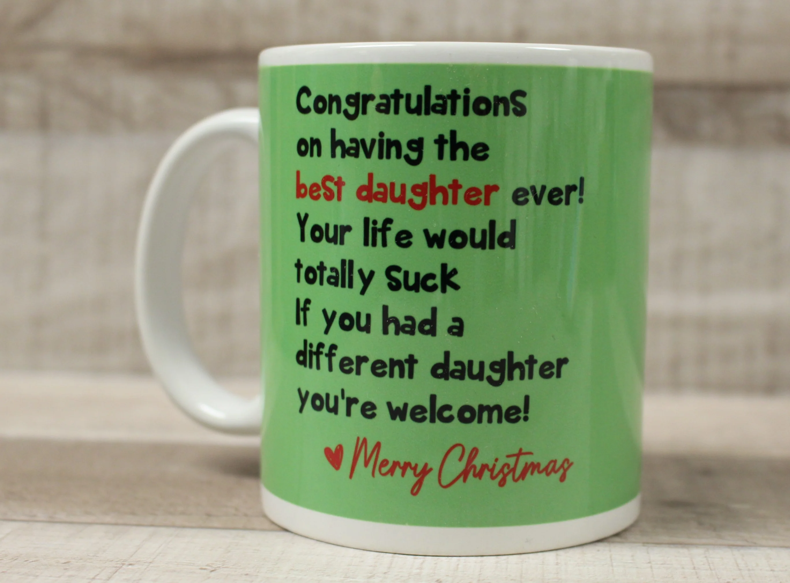 Congratulations On Having The Best Daughter Ever Coffee Cup Mug - New