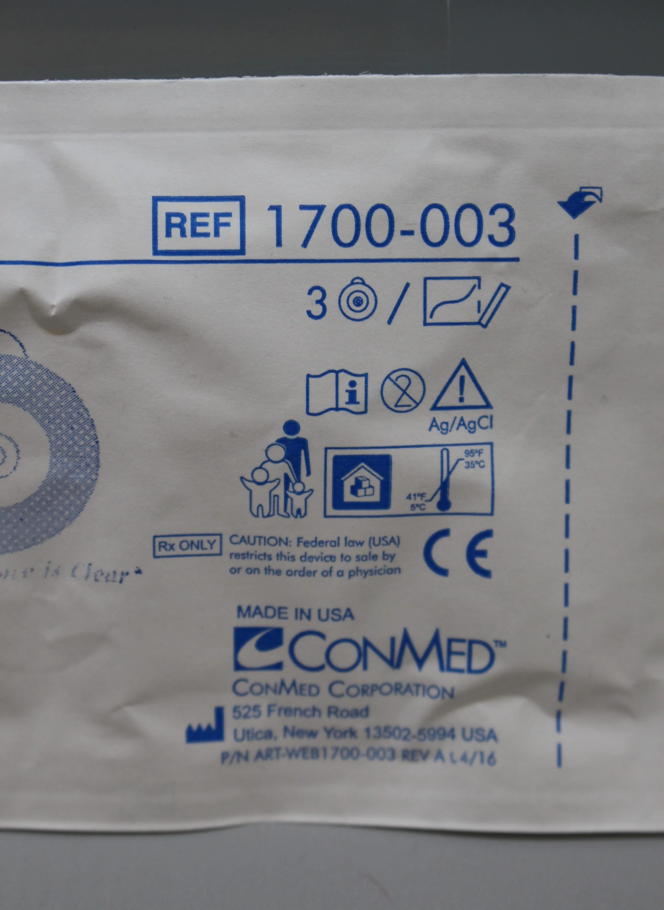 ConMed Cleartrace Adult ECG Electrode - Pack of 3 -1700-003 - New - Image 2