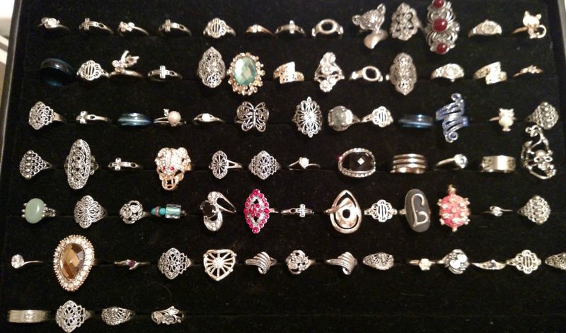 Costume Fashion Jewelry Sparkly Men's Women's Rings -Size: 6.5 & 8.5 -New
