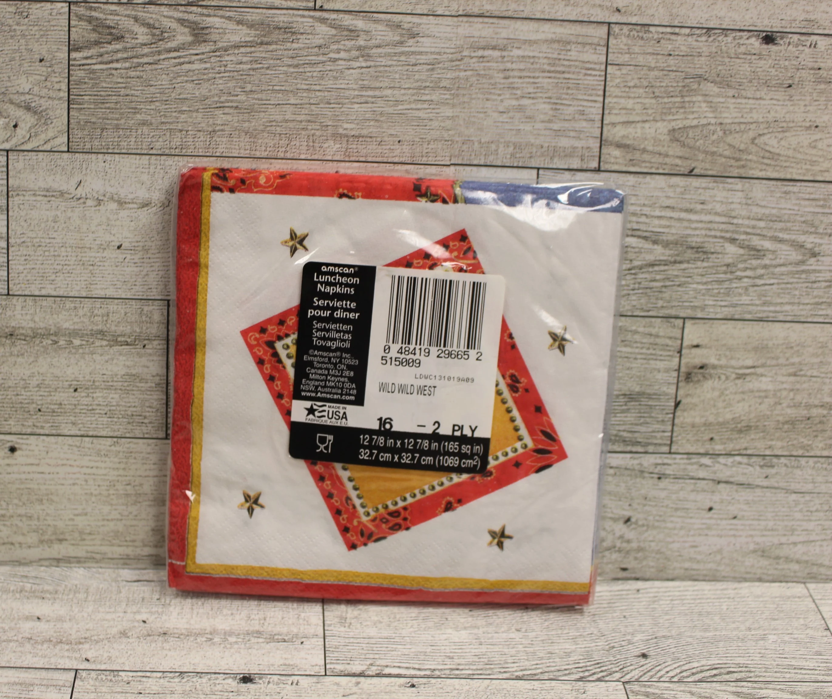 Cowboy Wild West Party Luncheon Napkins - 16 Count - New - Image 2