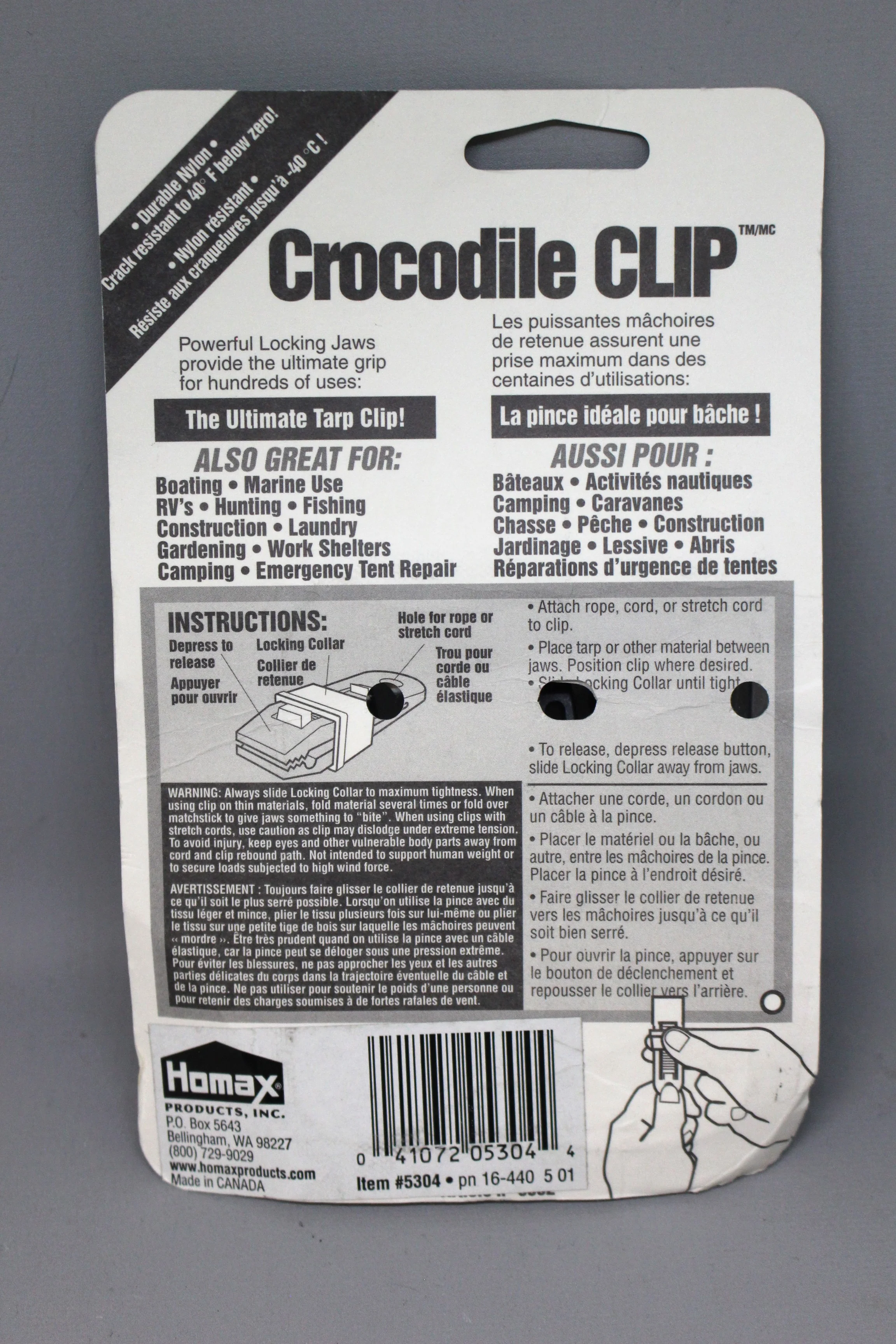 Crocodile Clip with Locking Jaws - Tarp Clip - New - Image 2