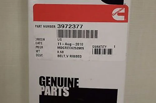 Cummins V Ribbed Belt - 3972377/ G12-C7-F09 / 3030-01-570-3726 - New - Image 2
