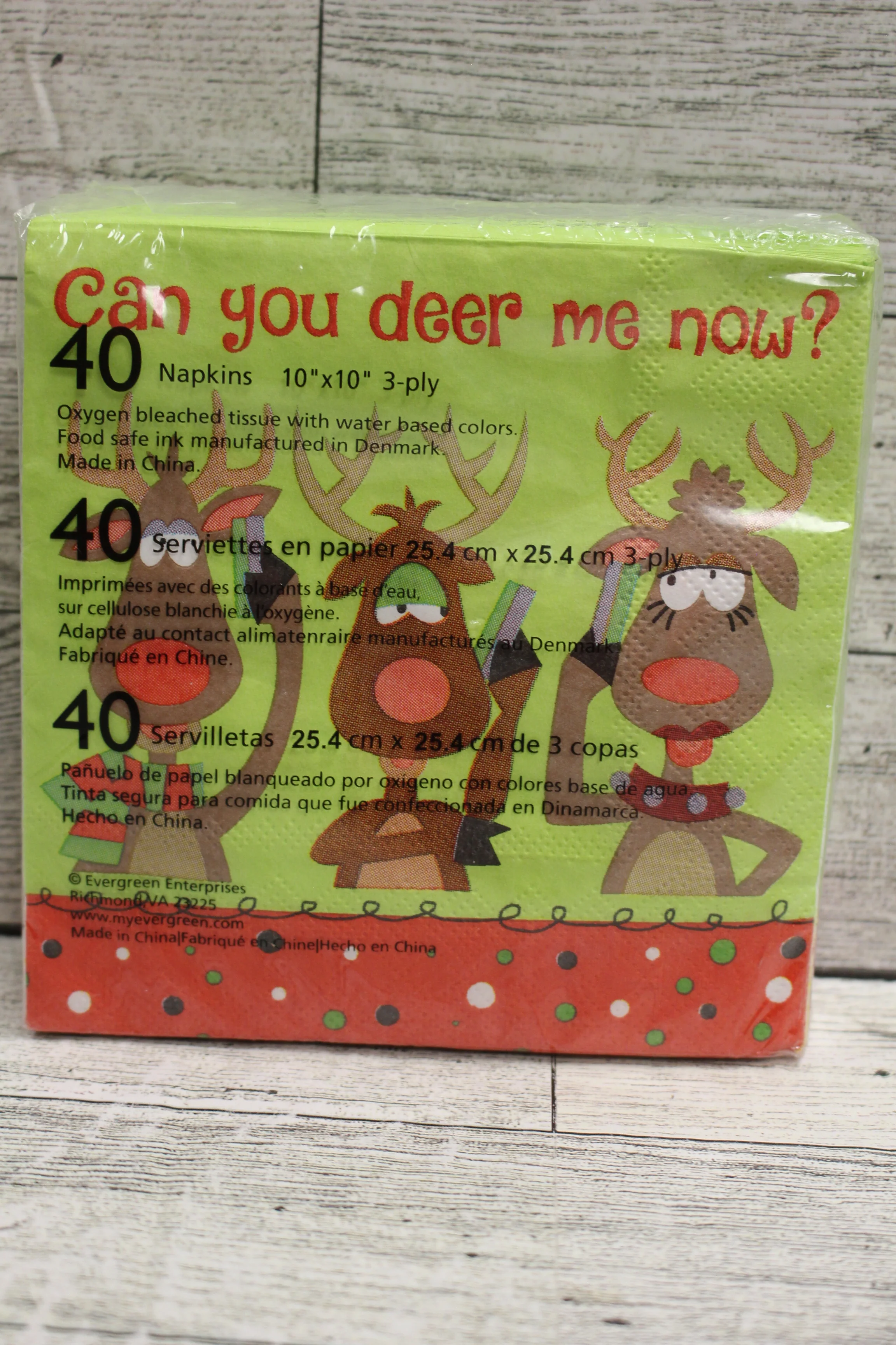Cypress Home "Can you deer me now?" Christmas Napkins - 40 Count - 3-Ply - New - Image 2