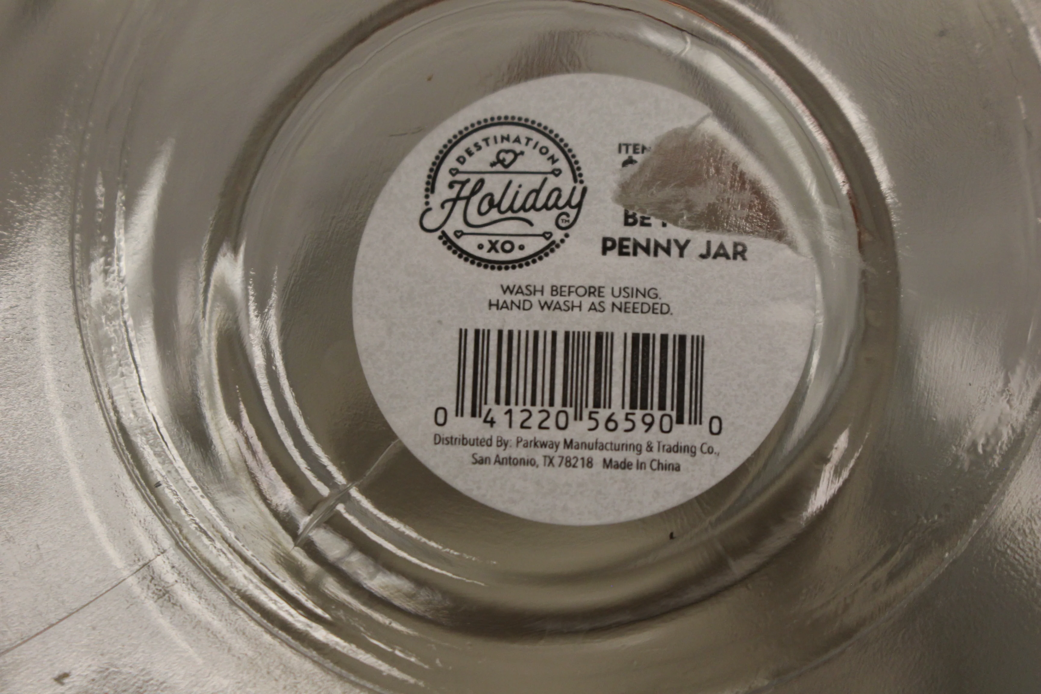 Destination Holiday Valentine's Day "Be Mine" Glass Penny Candy Jar -Used - Image 4