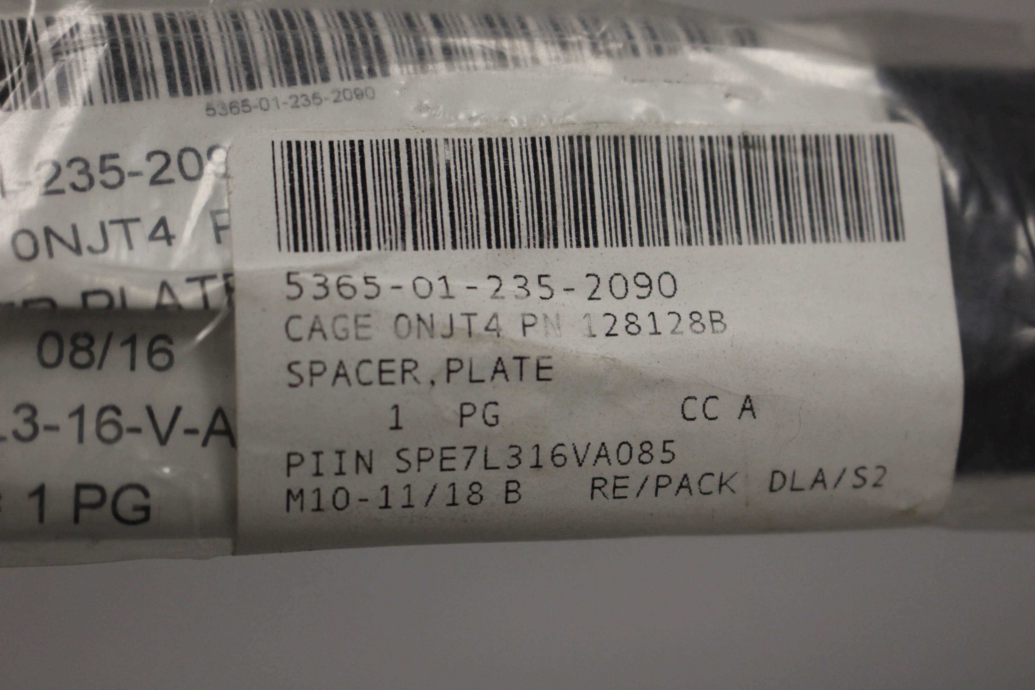 Divergent Flap Slider Plate Spacer - 5365-01-235-2090 - 128128B - New - Image 3