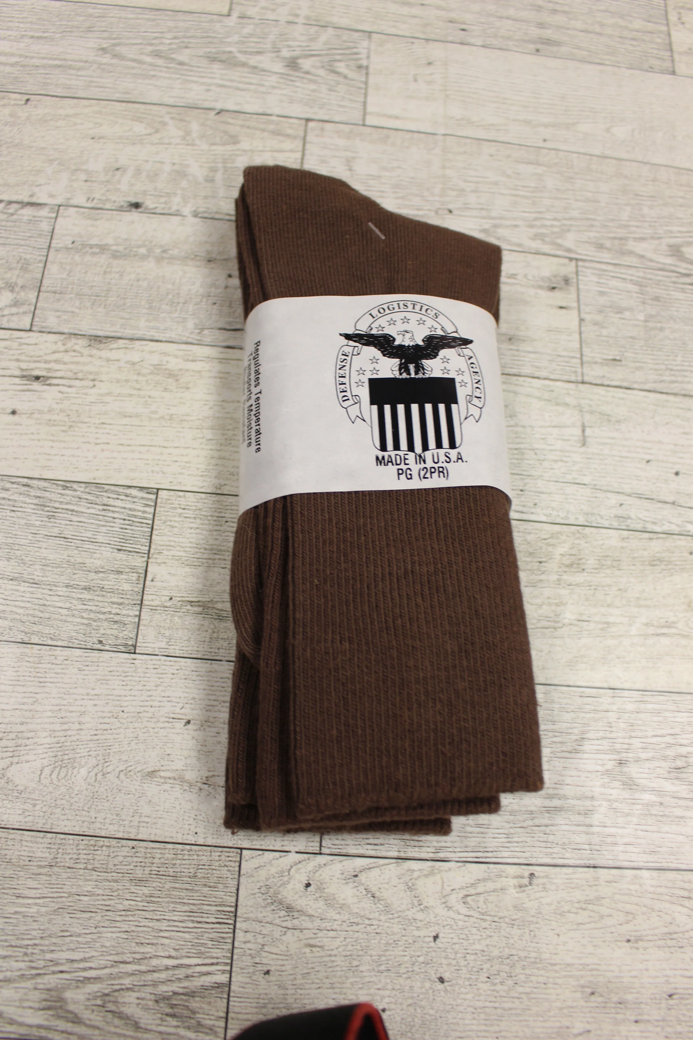 DLA Troop Support Brown Military Boot Socks - Small - 2 pack - New