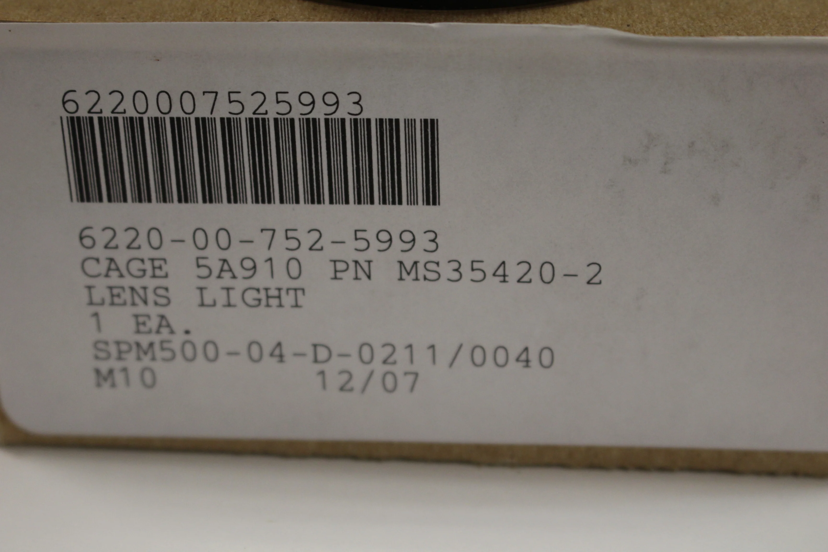 Dome Light Lens, 6220-00-752-5993, MS35420-2, New - Image 4