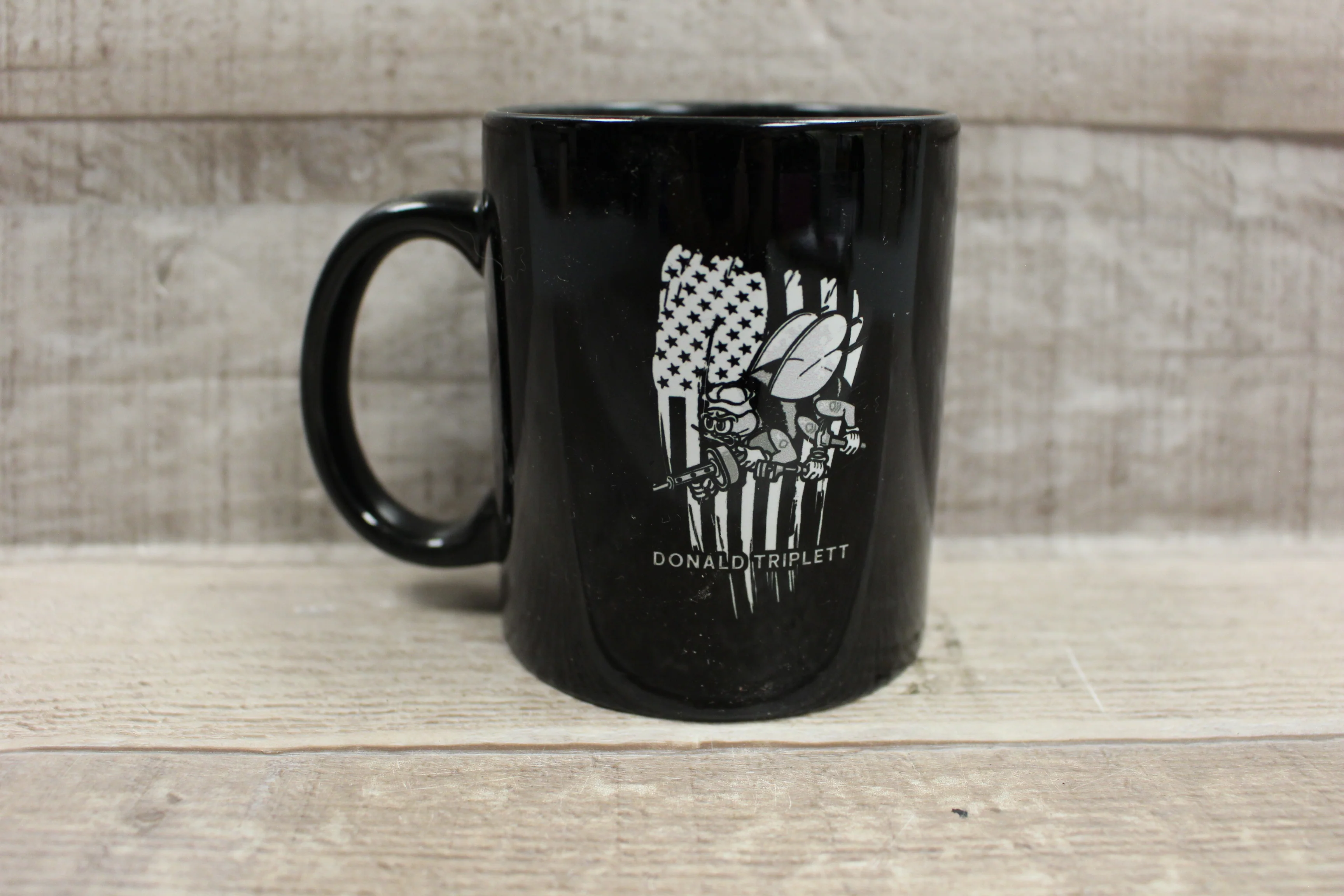 Donald Triplett Military Coffee Tea Mug Cup -Black -Used - Image 2