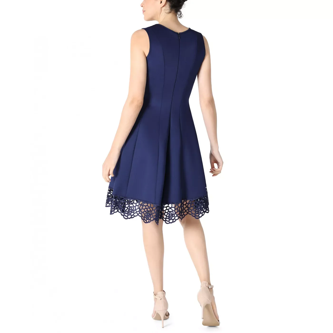 Donna Ricco DR Women's Petite Sleeveless V-Neck Fit And Flare Dress - 12P - New - Image 2