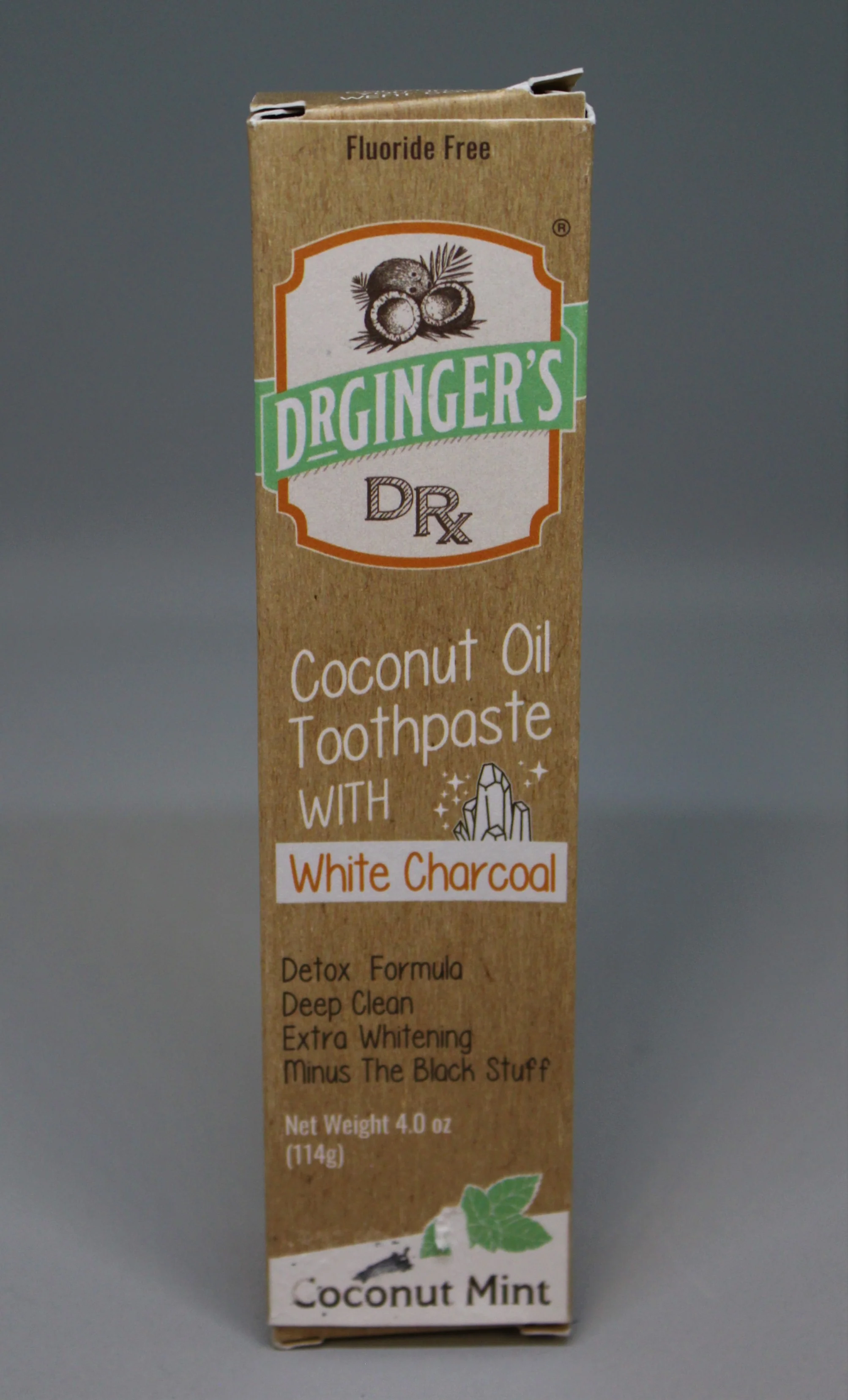 Dr. Ginger Activated White Charcoal Toothpaste - 4oz - New - Image 2
