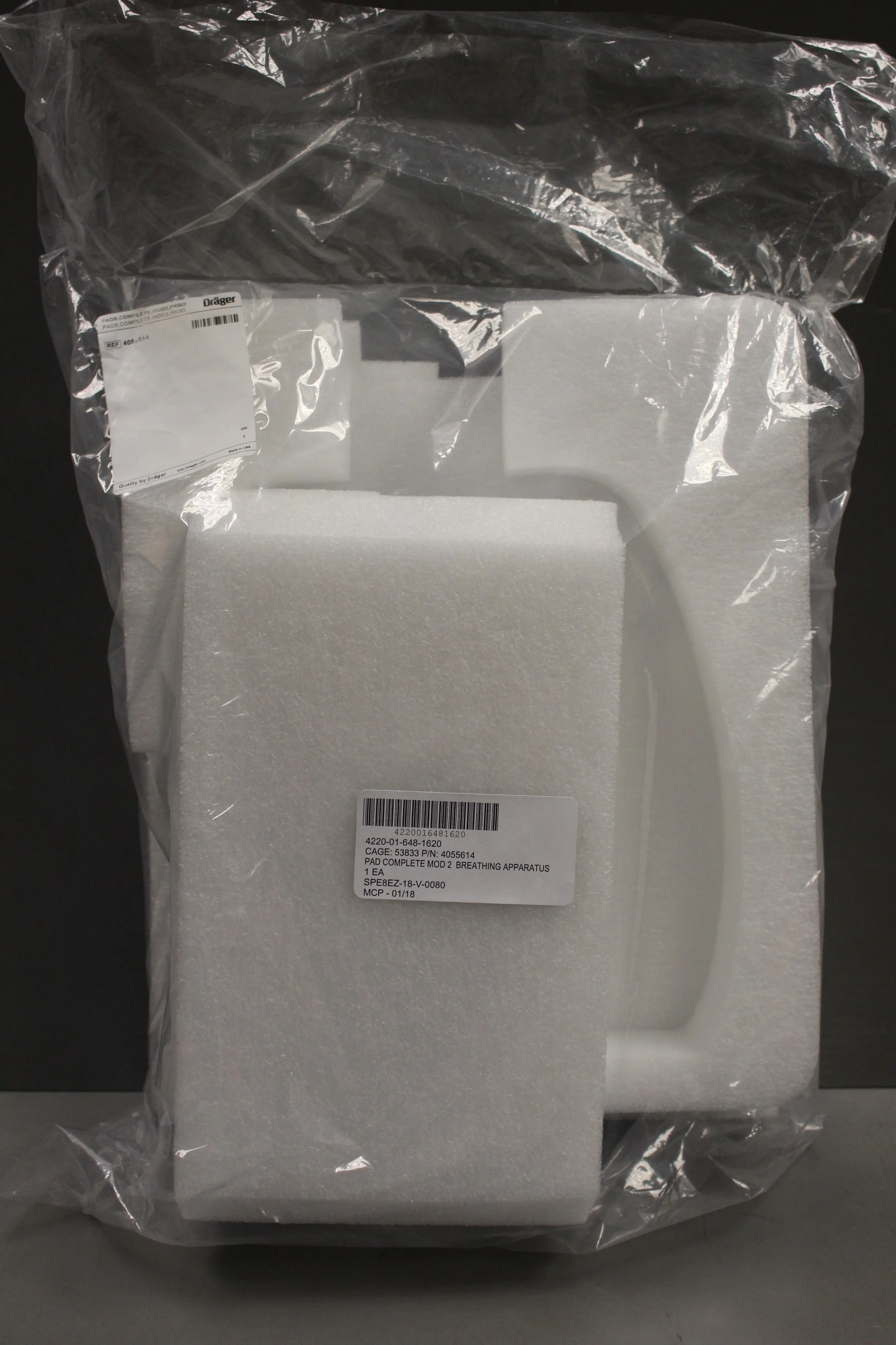 Draeger Gas Recycling Self-Contained Breathing Apparatus MOD2 Pads - New