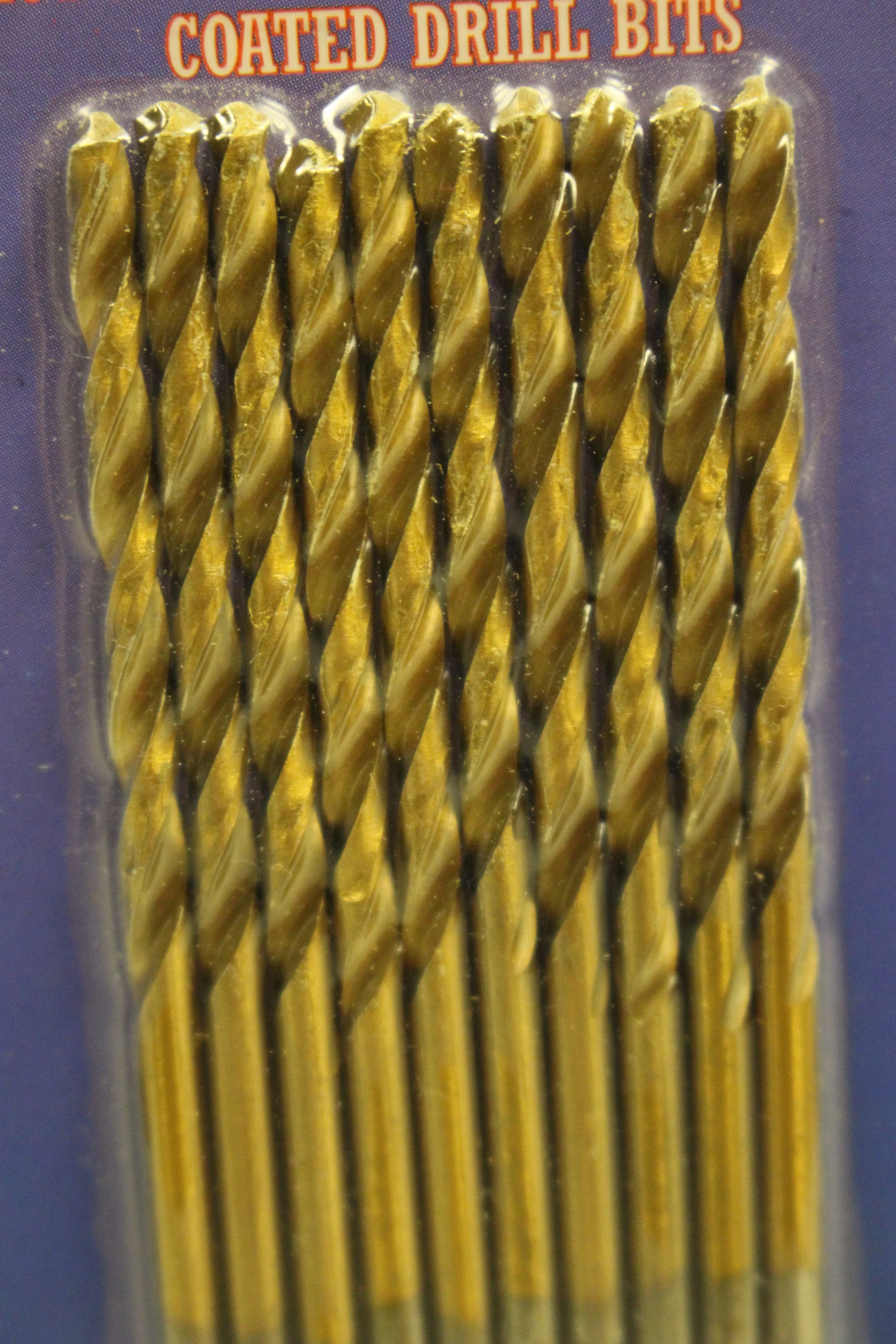 Drill Master 1/8" Titanium Nitride 10-Piece Coated Drill Bits - New - Image 5