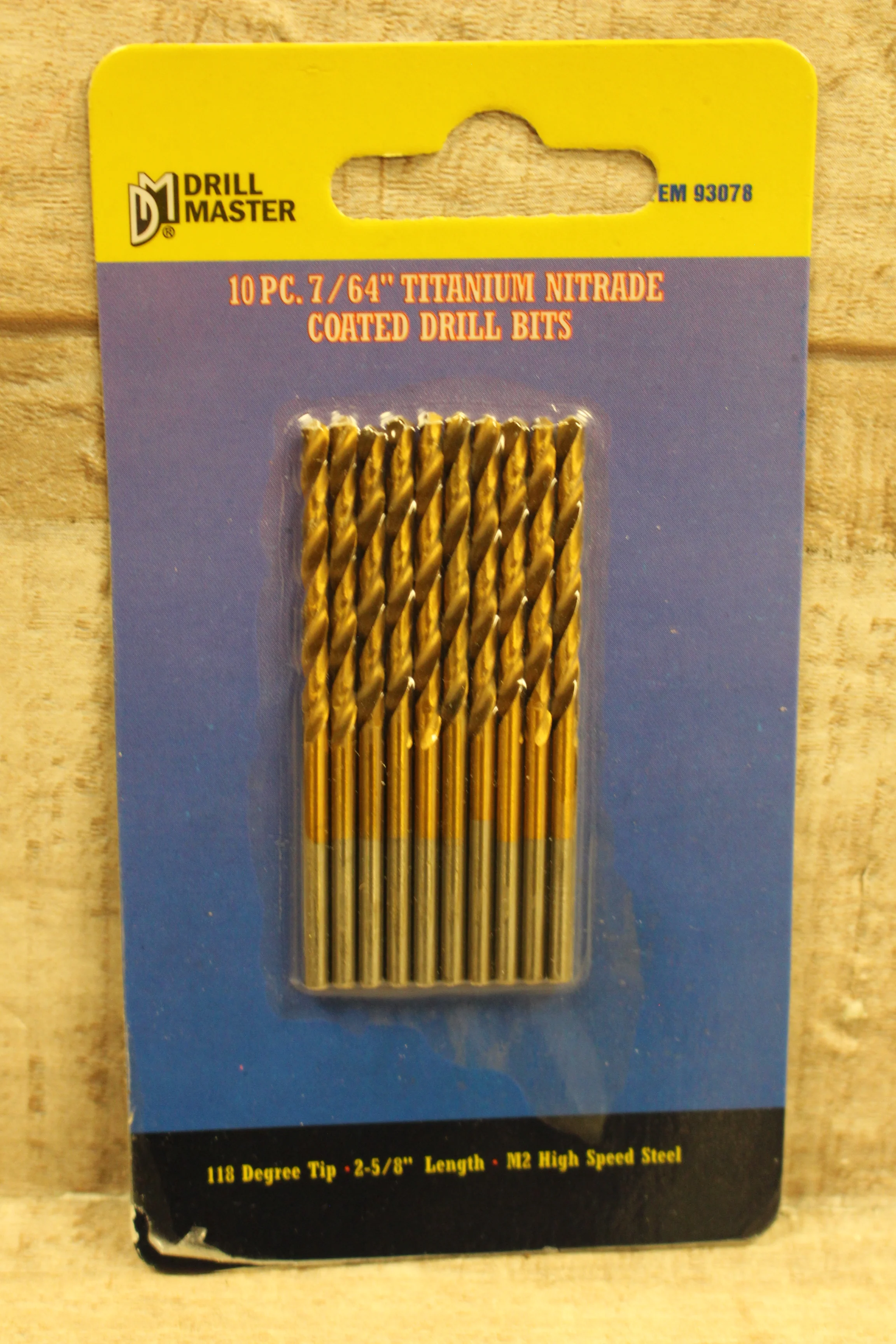 Drill Master 10 Piece 7/64" Titanium Nitride Coated Drill Bits -New
