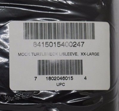 DSCP Black Long Sleeve Mock Turtleneck Jersey - XXLarge - 8415-01-540-0247 - New - Image 3