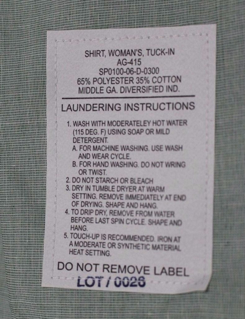 DSCP US Army Woman's Shirt, NSN 8410-01-414-7120, Size: 20R, New! - Image 5