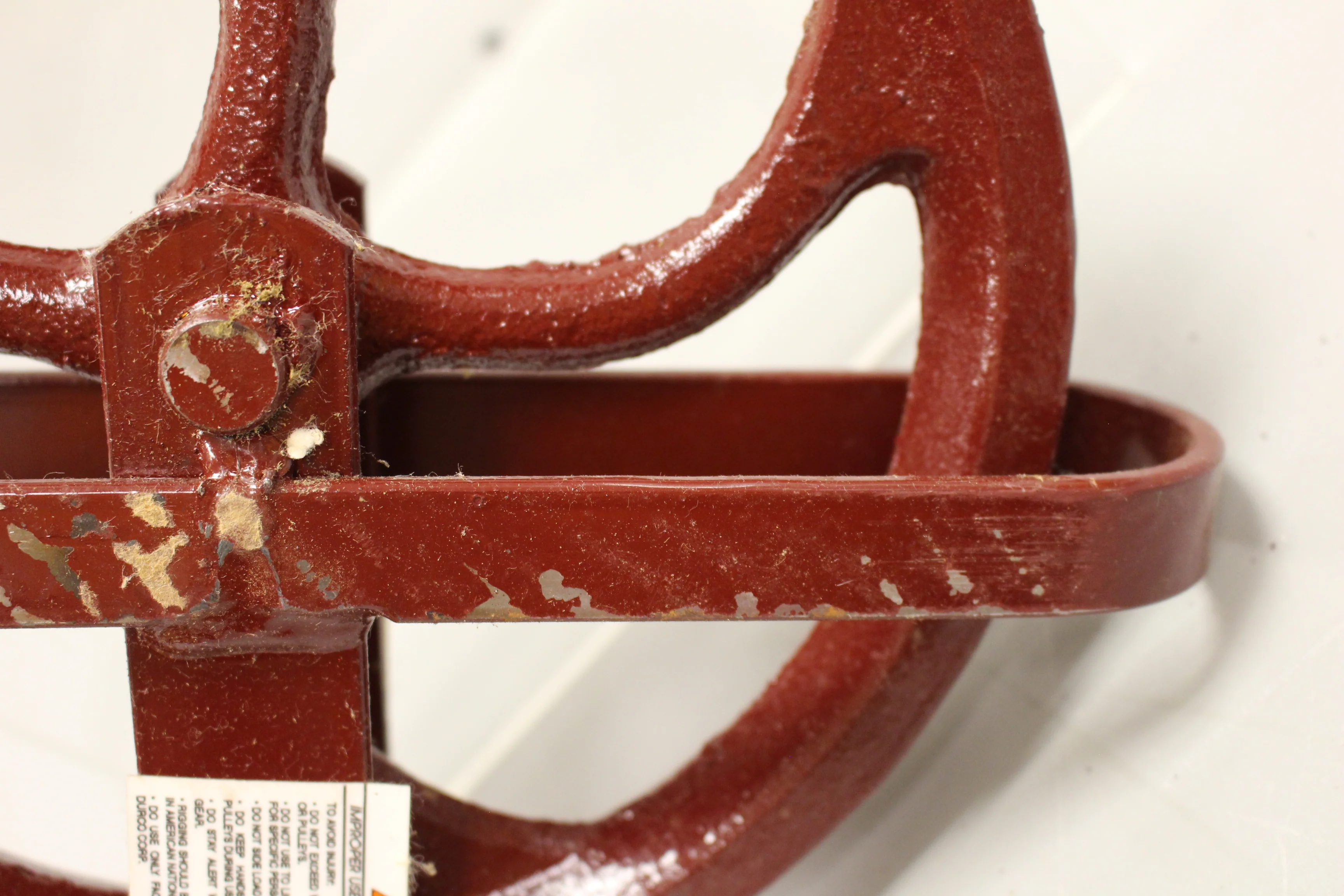 Durbin Durco 10" Cast Iron Pulley Well Wheel - 13405 - Red - New - Image 6