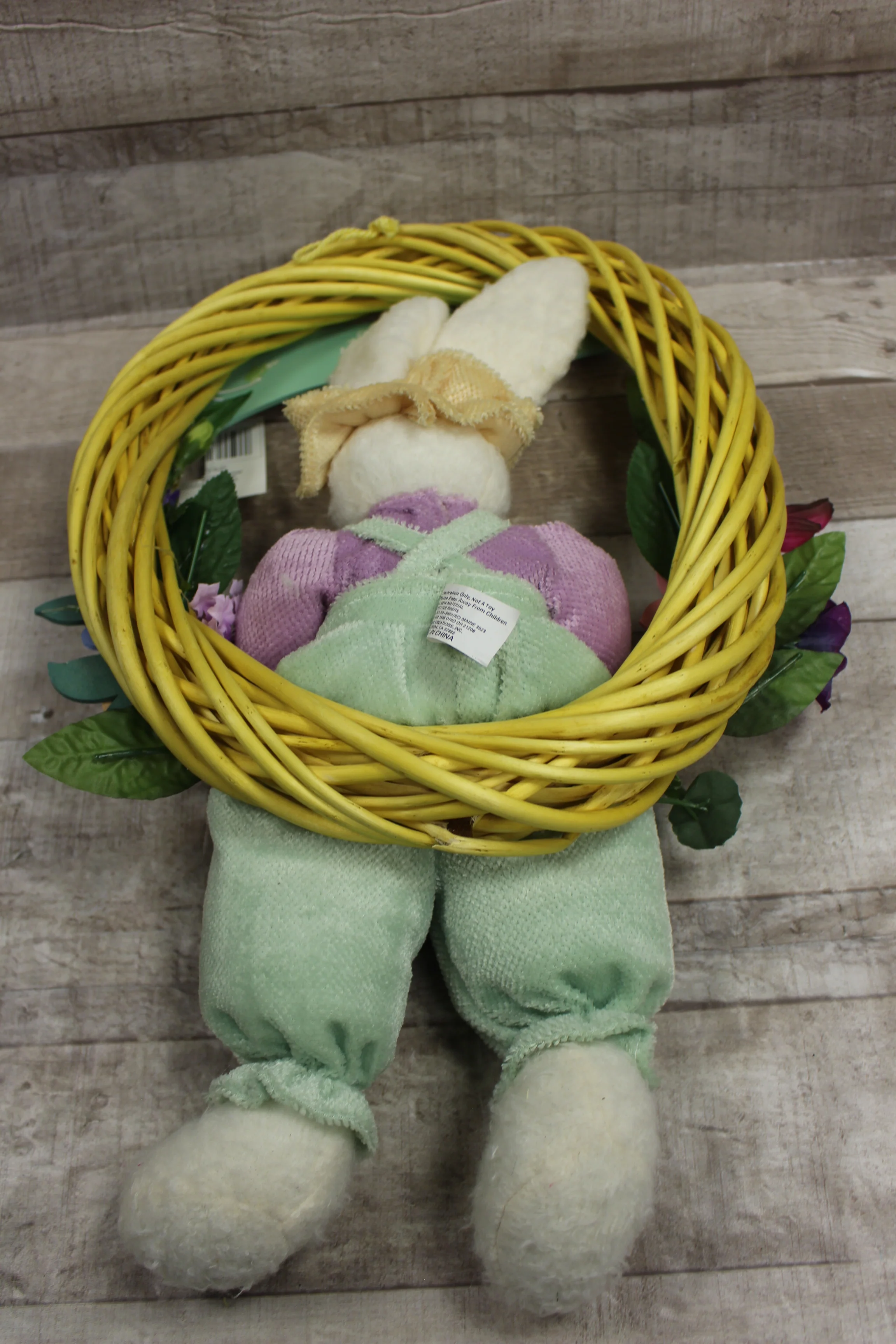 Easter Bunny Floral Welcome Sign -Used - Image 2