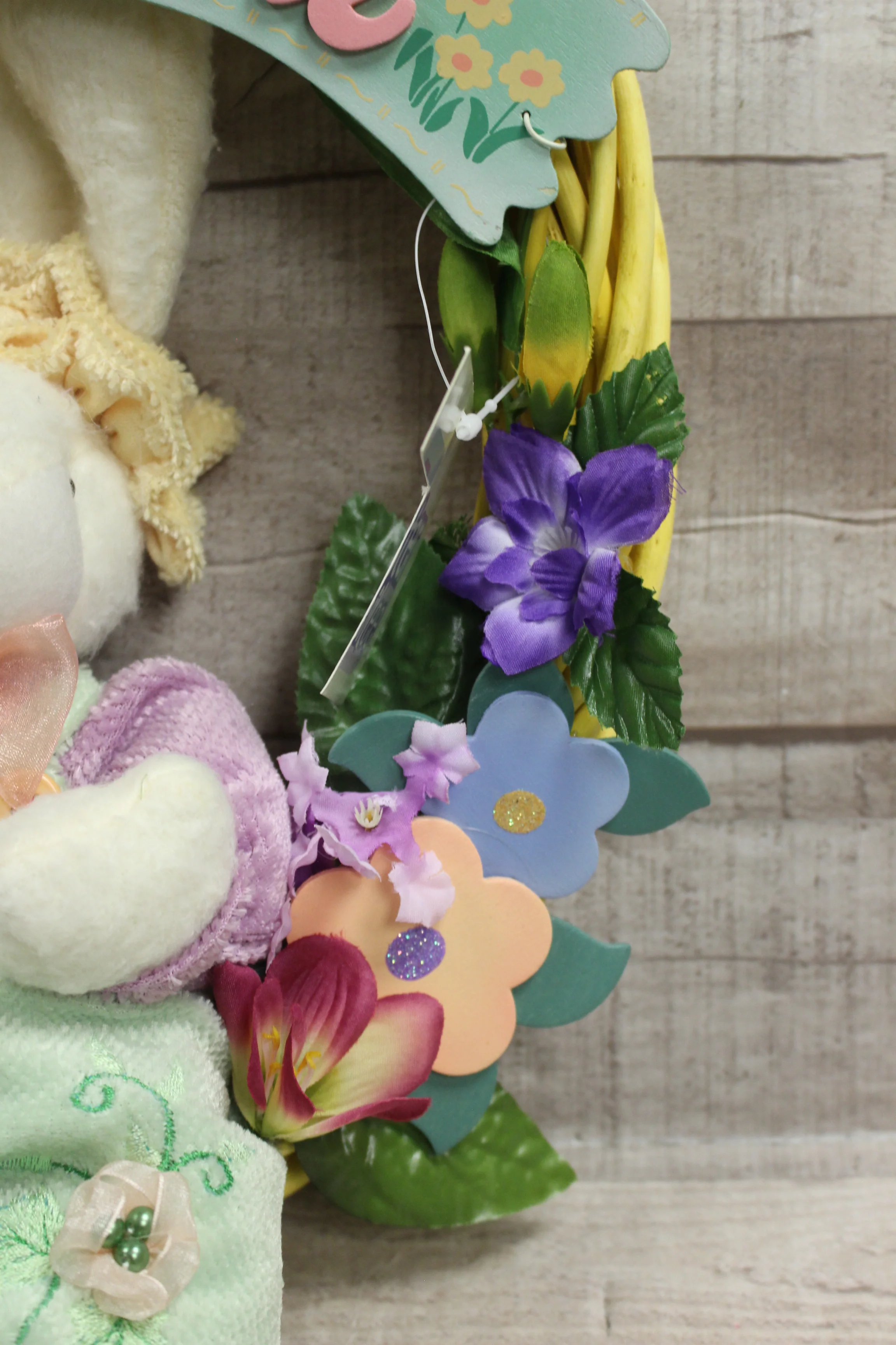 Easter Bunny Floral Welcome Sign -Used - Image 4