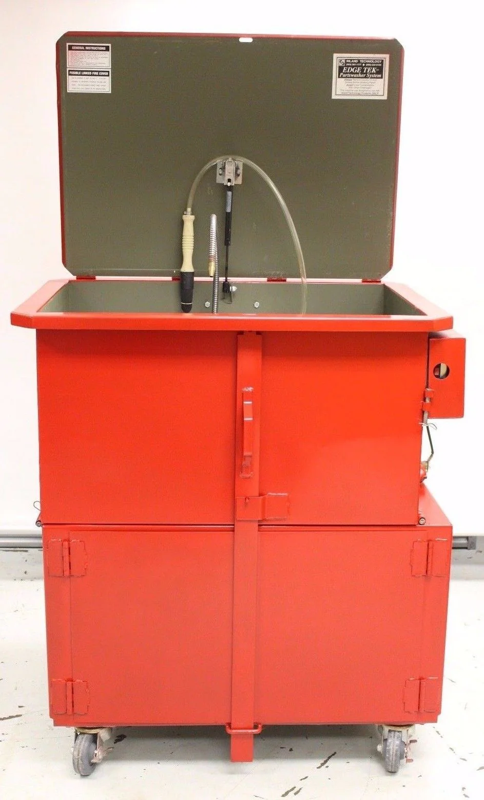 Edge Tek Parts Washer / Degreaser - Model: IT32DM4 - 50 Gallon - Red - New