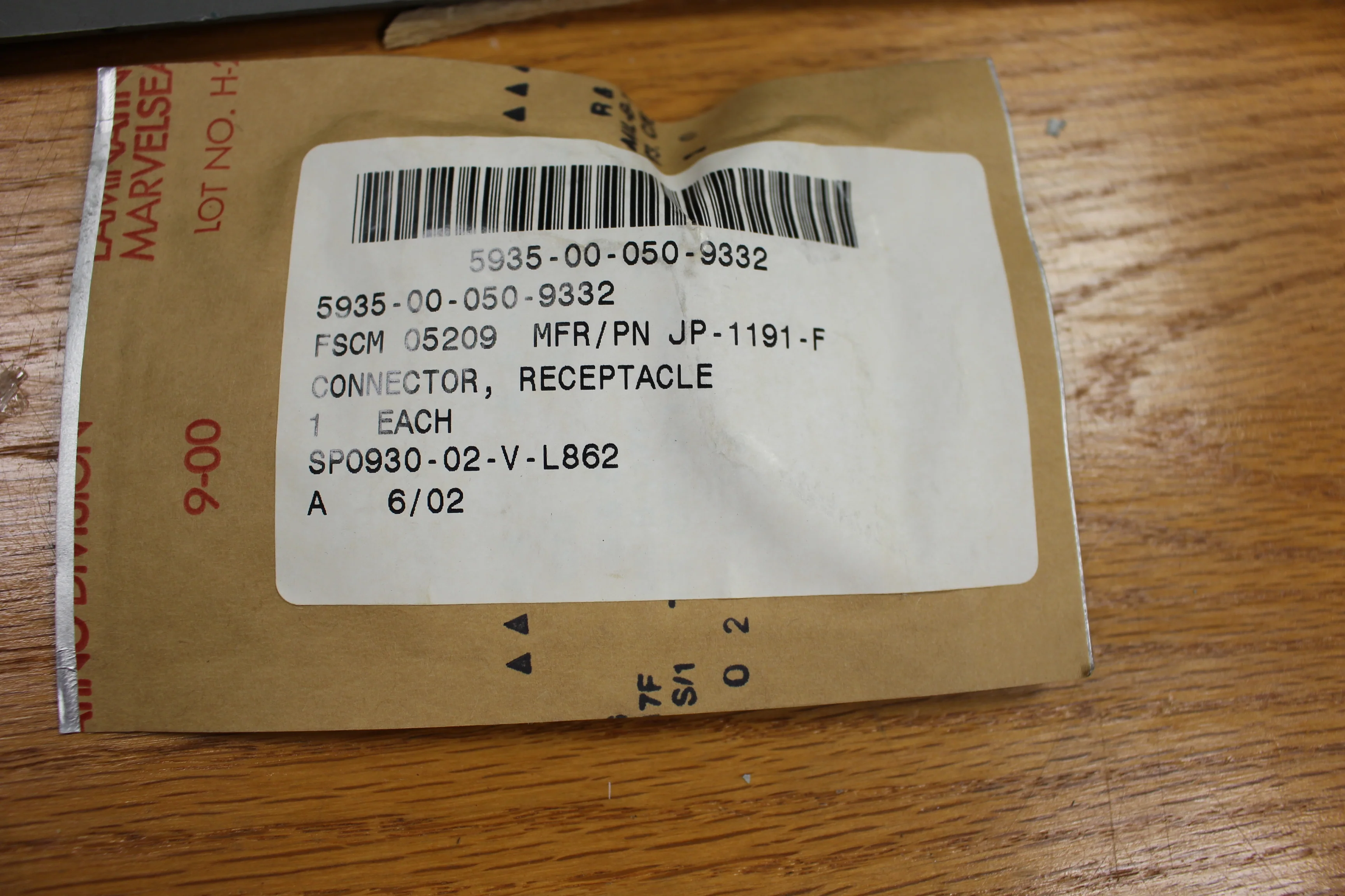 Electrical Receptacle Connector - 5935-00-050-9332 - 40-712-1 - 5803-1 - New - Image 3