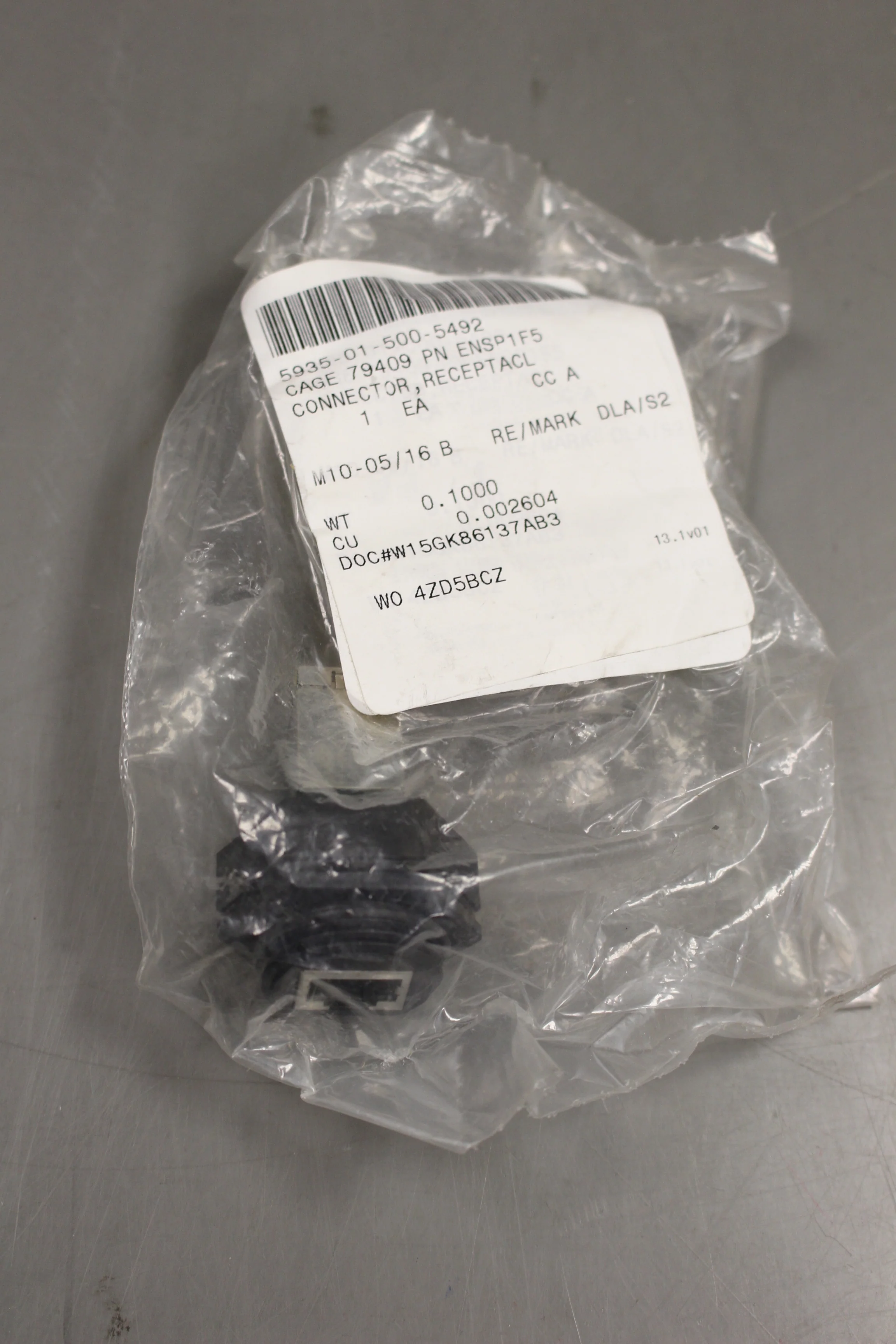 Electrical Receptacle Connector, 5935-01-500-5492, ENSP1F5, 91814352, New - Image 4