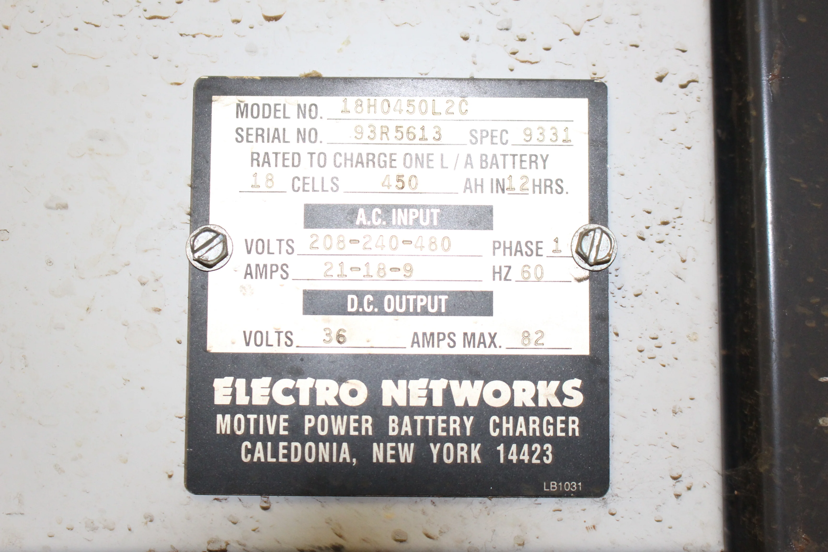 Electro Networks Motive Power Battery Charger VT-05 Plus Series 5 - 18H0450L2C - Image 7