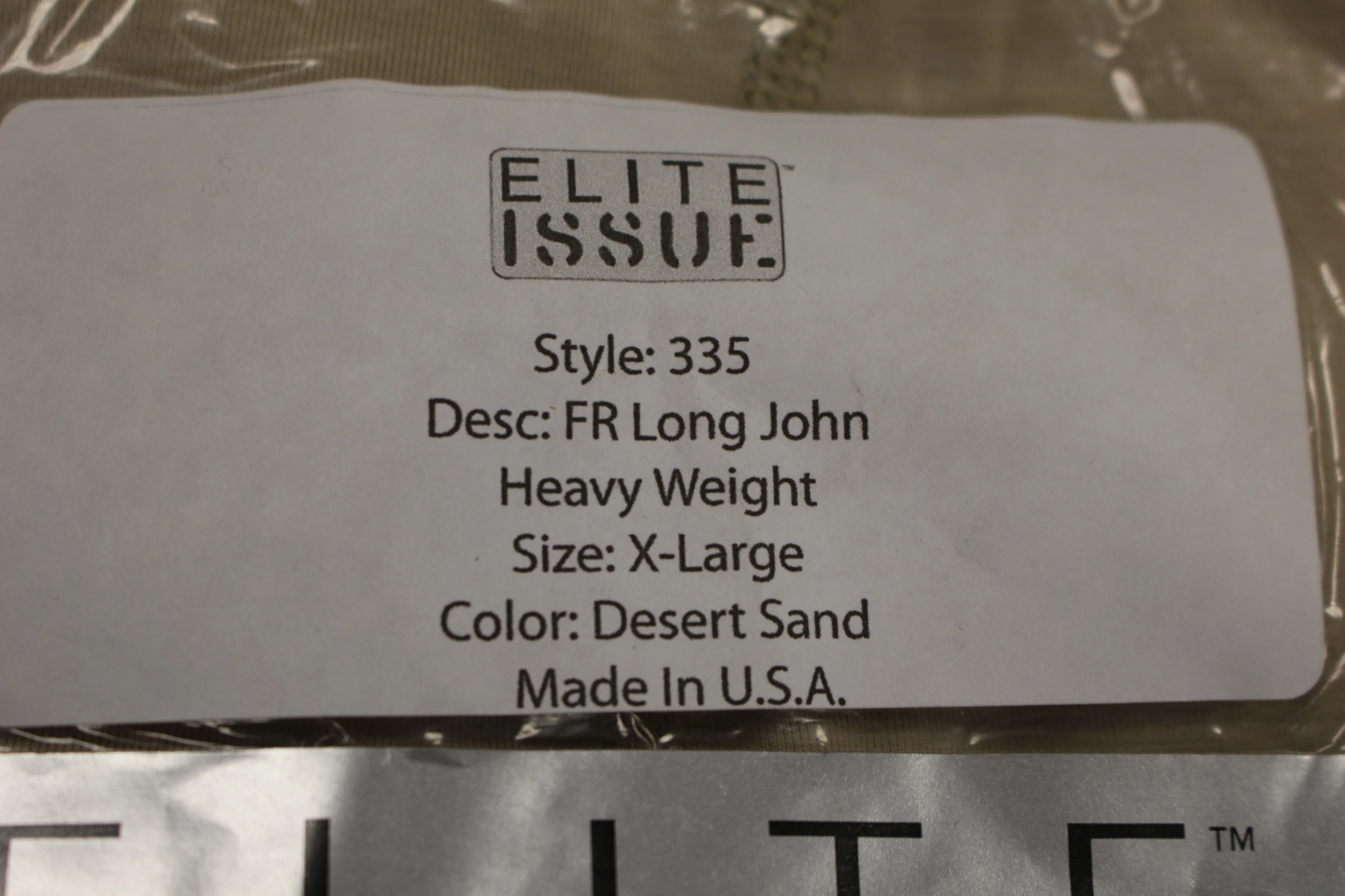 Elite Issue FR Heavyweight Long John Pant - X-Large- Desert Sand - New - Image 3