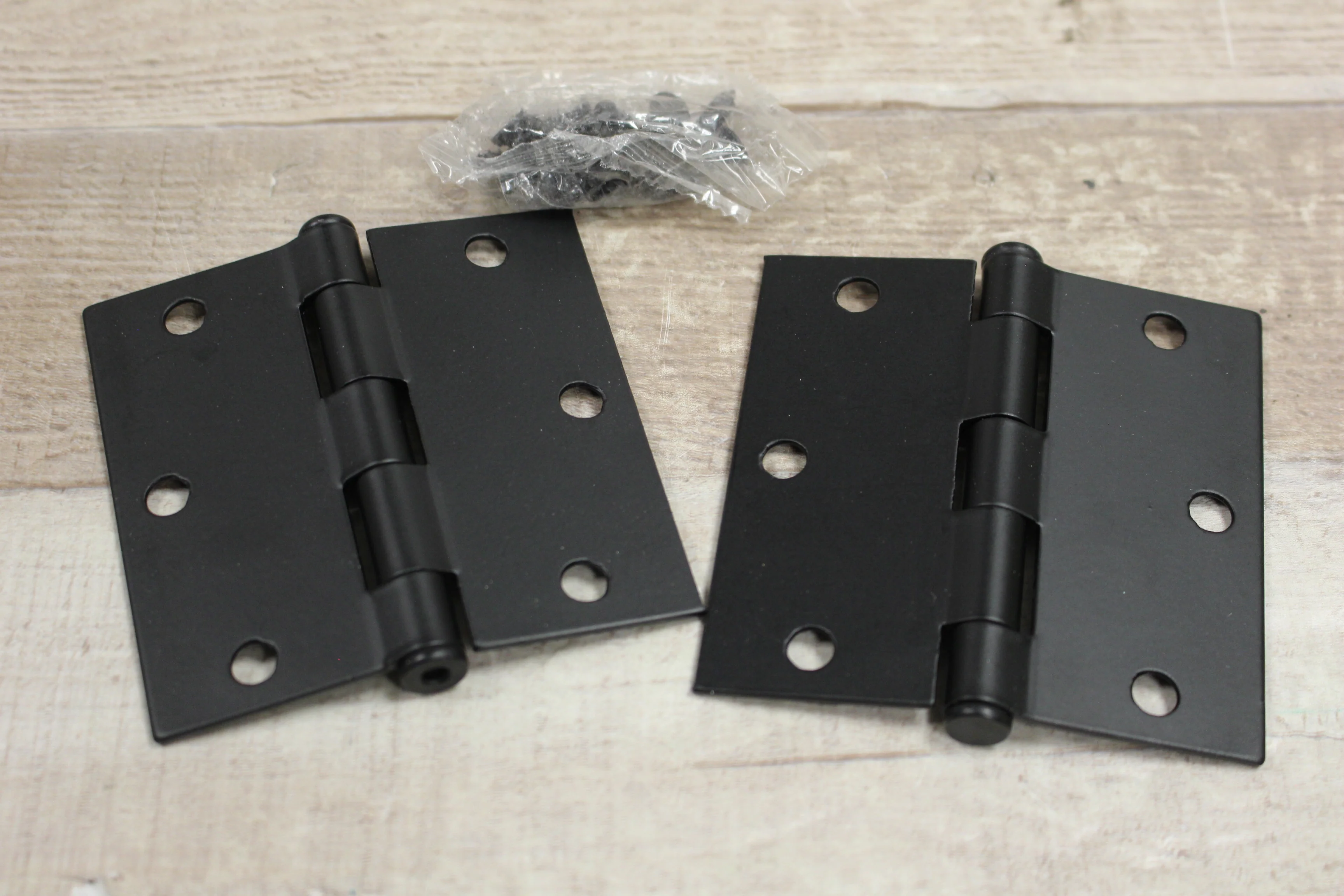 Emtek 91013-US19 Flat Black 3-1/2" Square Corner Plain Bearing Steel Hinge -New