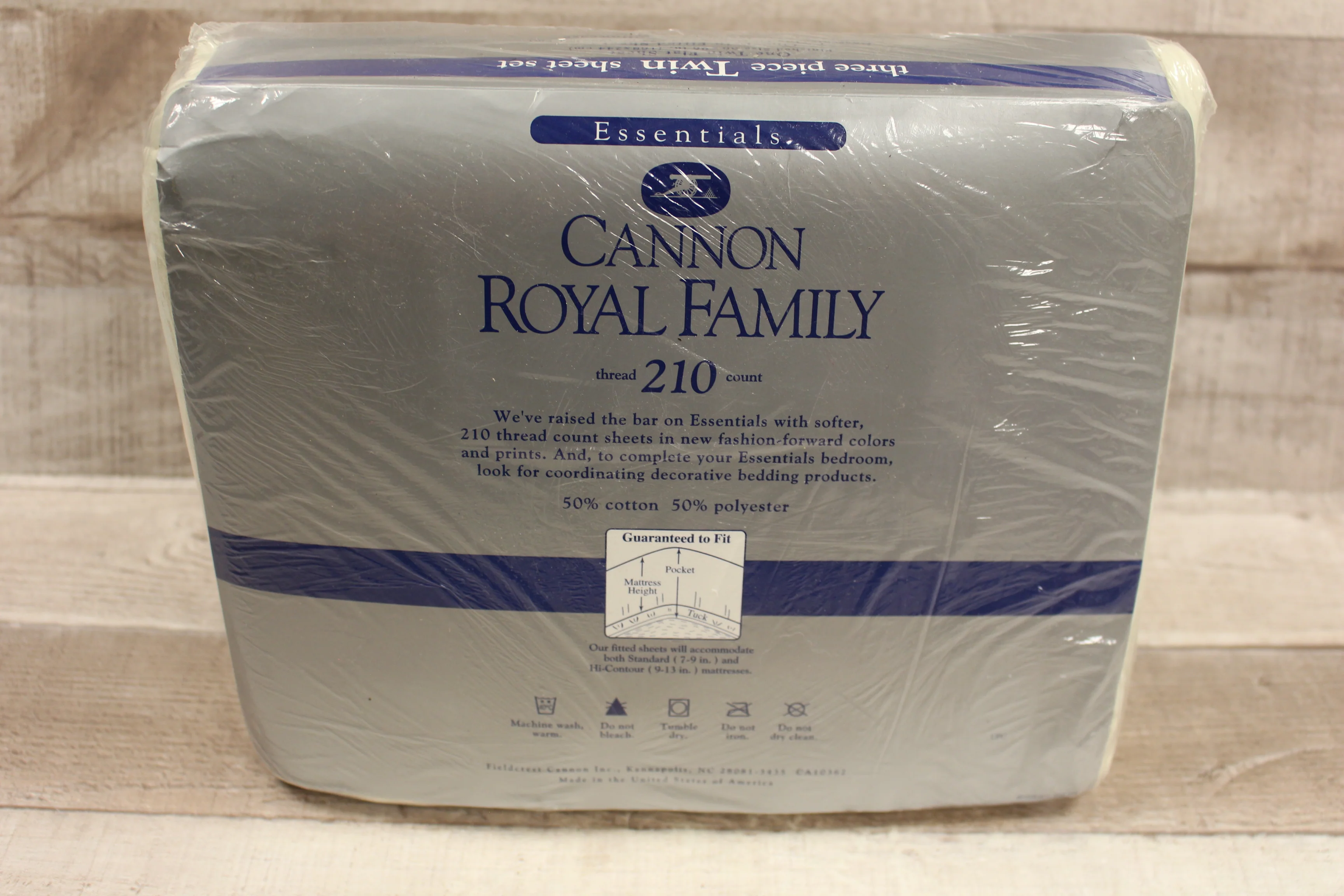 Essential Cannon Royal Family Three Piece Twin Sheet Set - Beige - New - Image 2