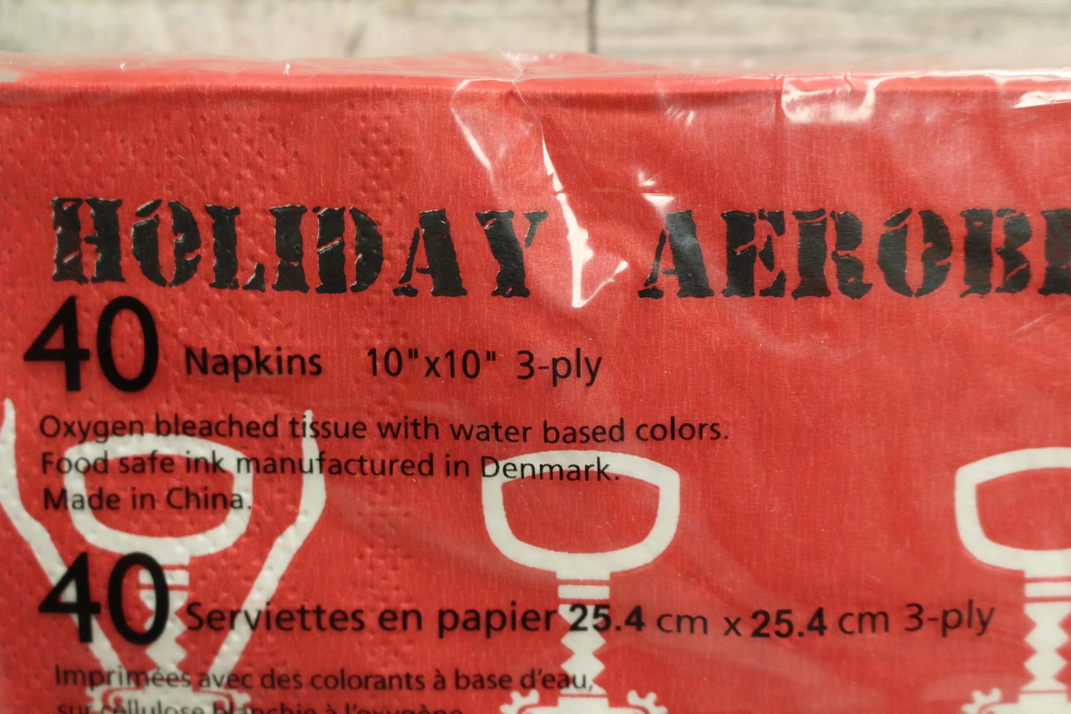 EveArt Christmas Holiday Aerobics Napkins - 10" x 10" - 40 Count - New - Image 2