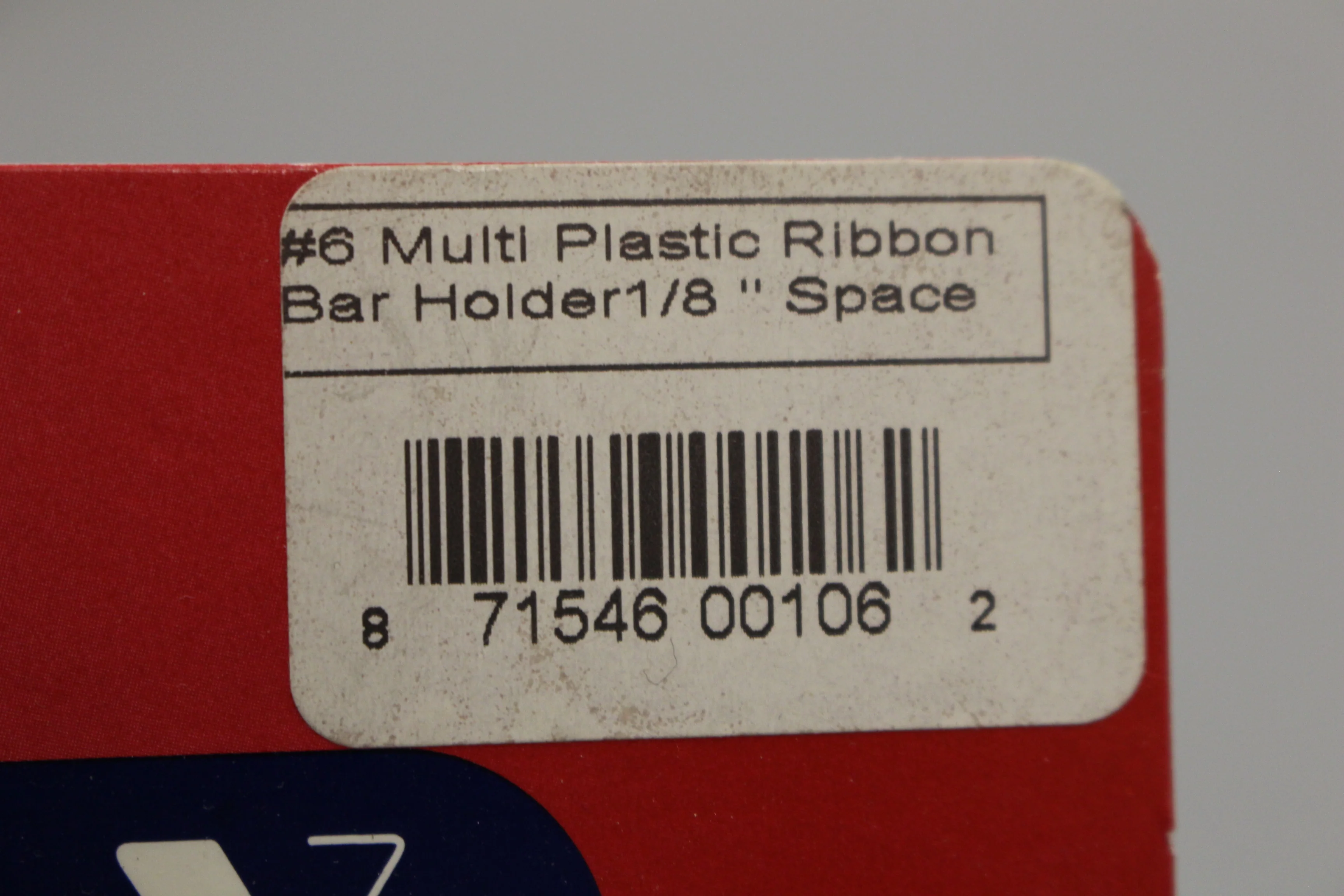 Exchange Select #6 Multi Plastic Ribbon Bar Holder 1/8" Space - Image 2
