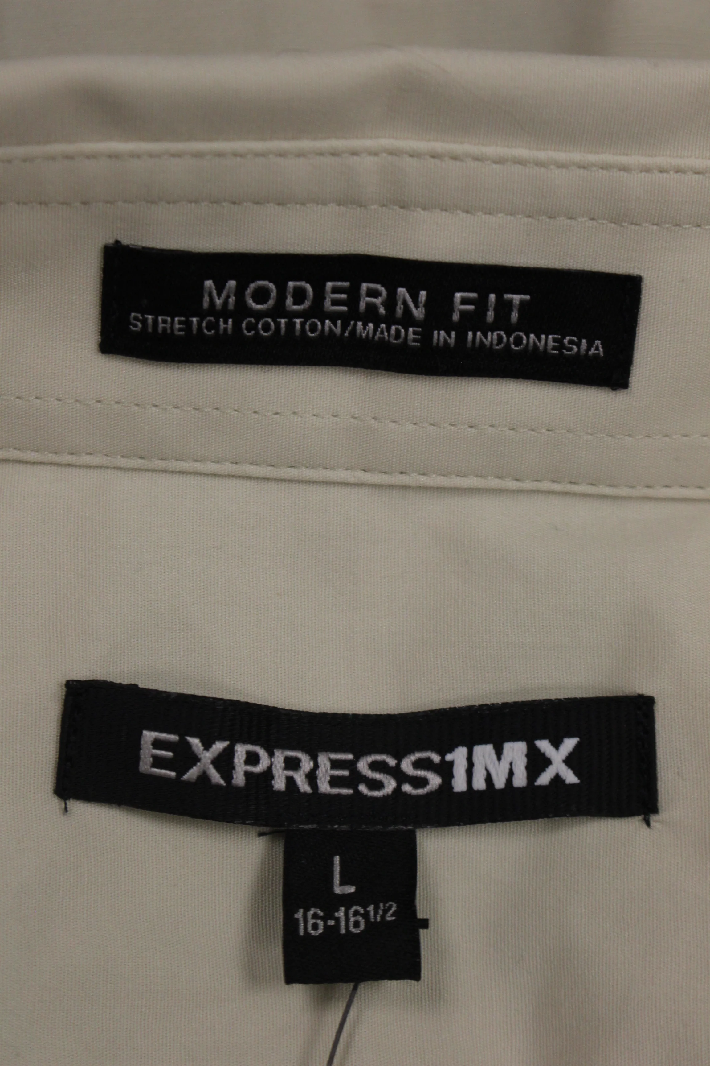 Exoress 1MX Modern Fit Long Sleeve Dress Shirt, Large (16-16-1/2), New - Image 3