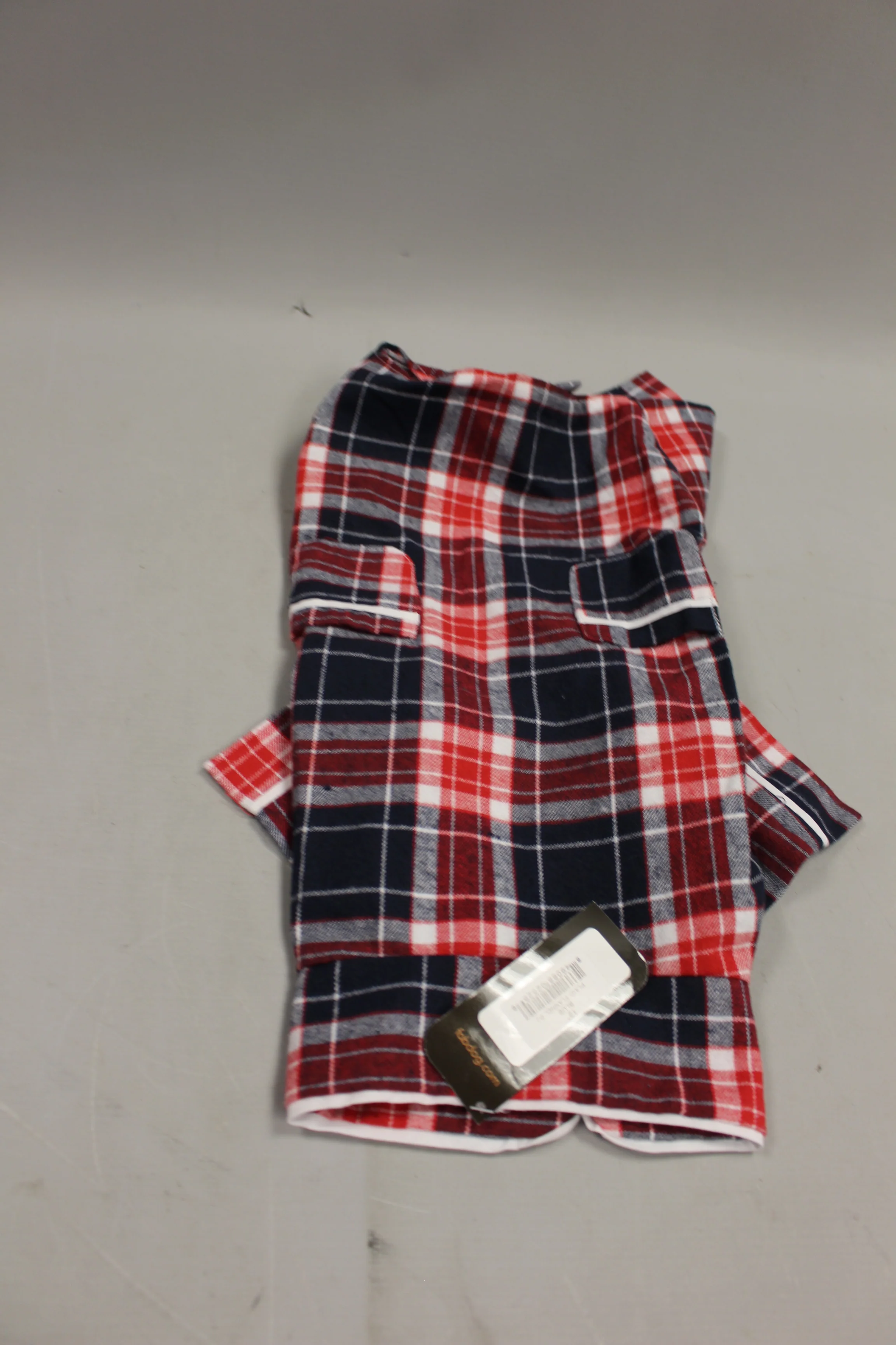 Fabdog Blue Plaid Pajamas 12" Dog Pajama -New - Image 2