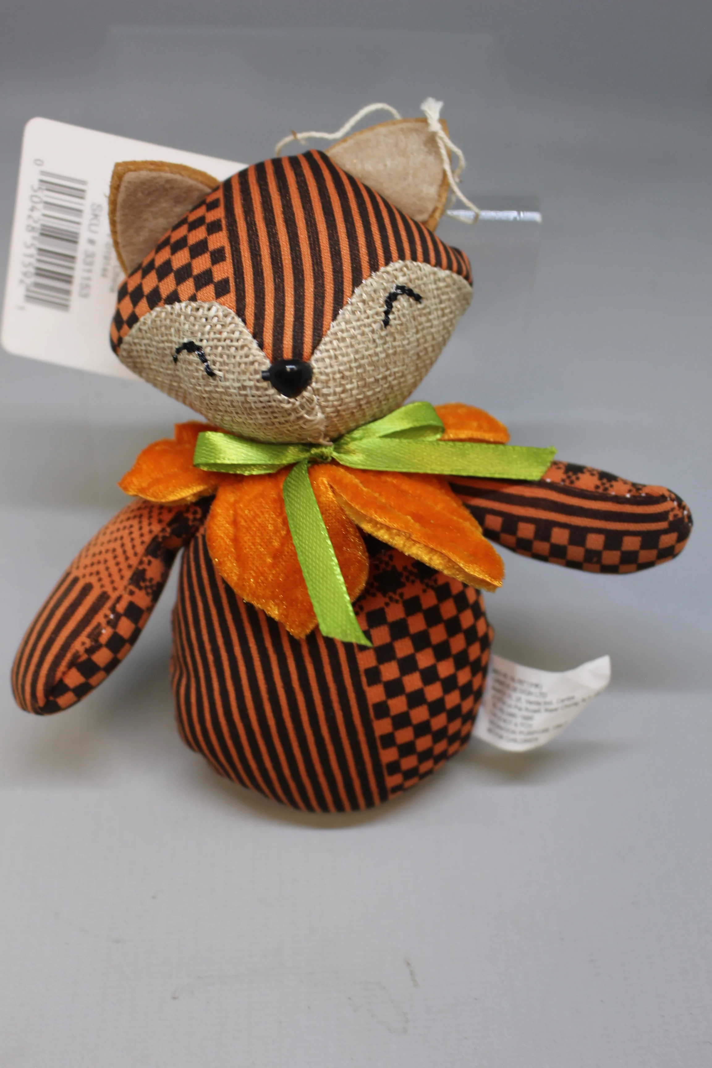 Fall Fest Set of 3 Fabric Fox - 5.31" Tall - New - Image 7