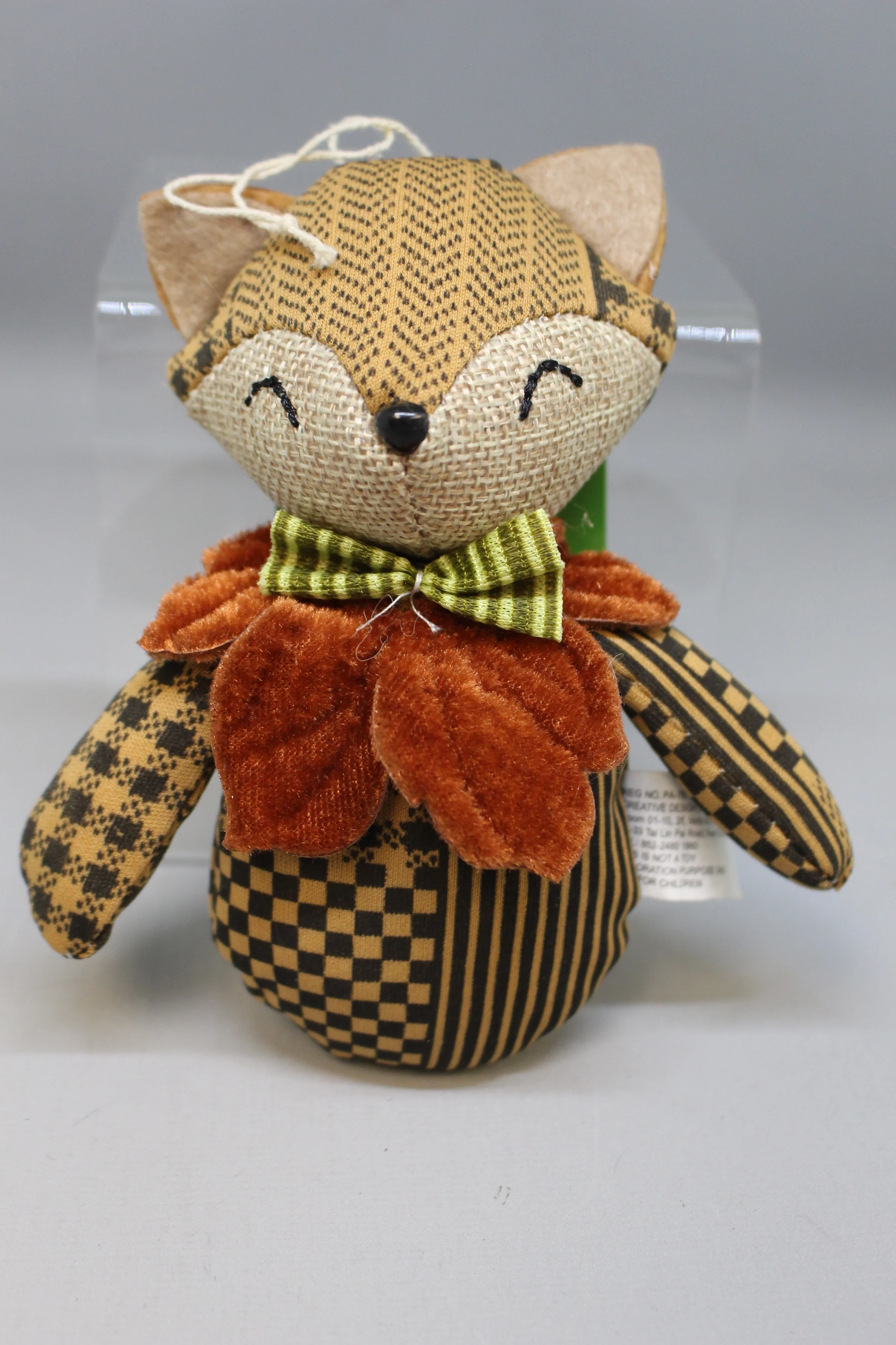 Fall Fest Set of 3 Fabric Fox - 5.31" Tall - New - Image 9